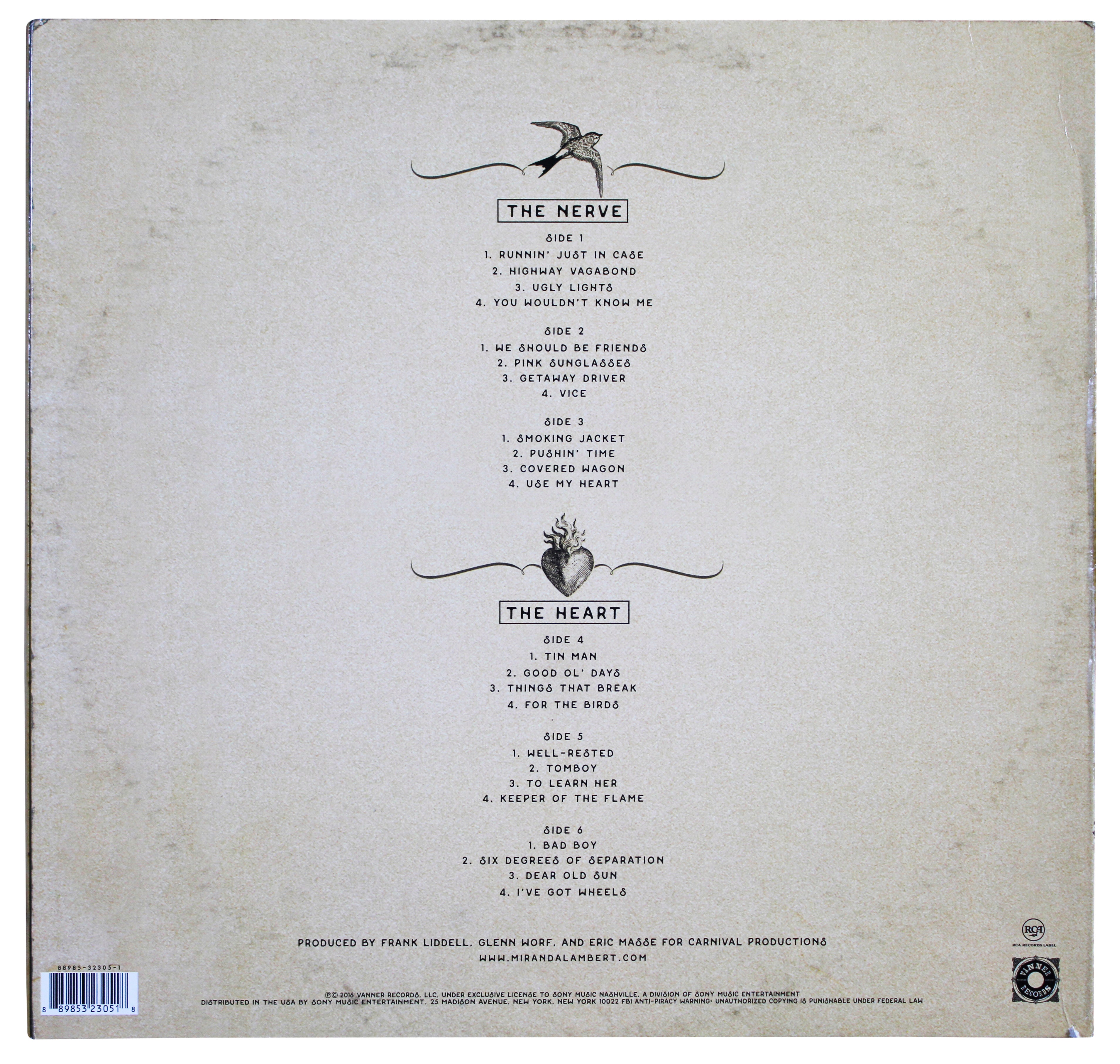 Miranda Lambert Signed The Weight of These Wings Album Cover JSA #CF71422