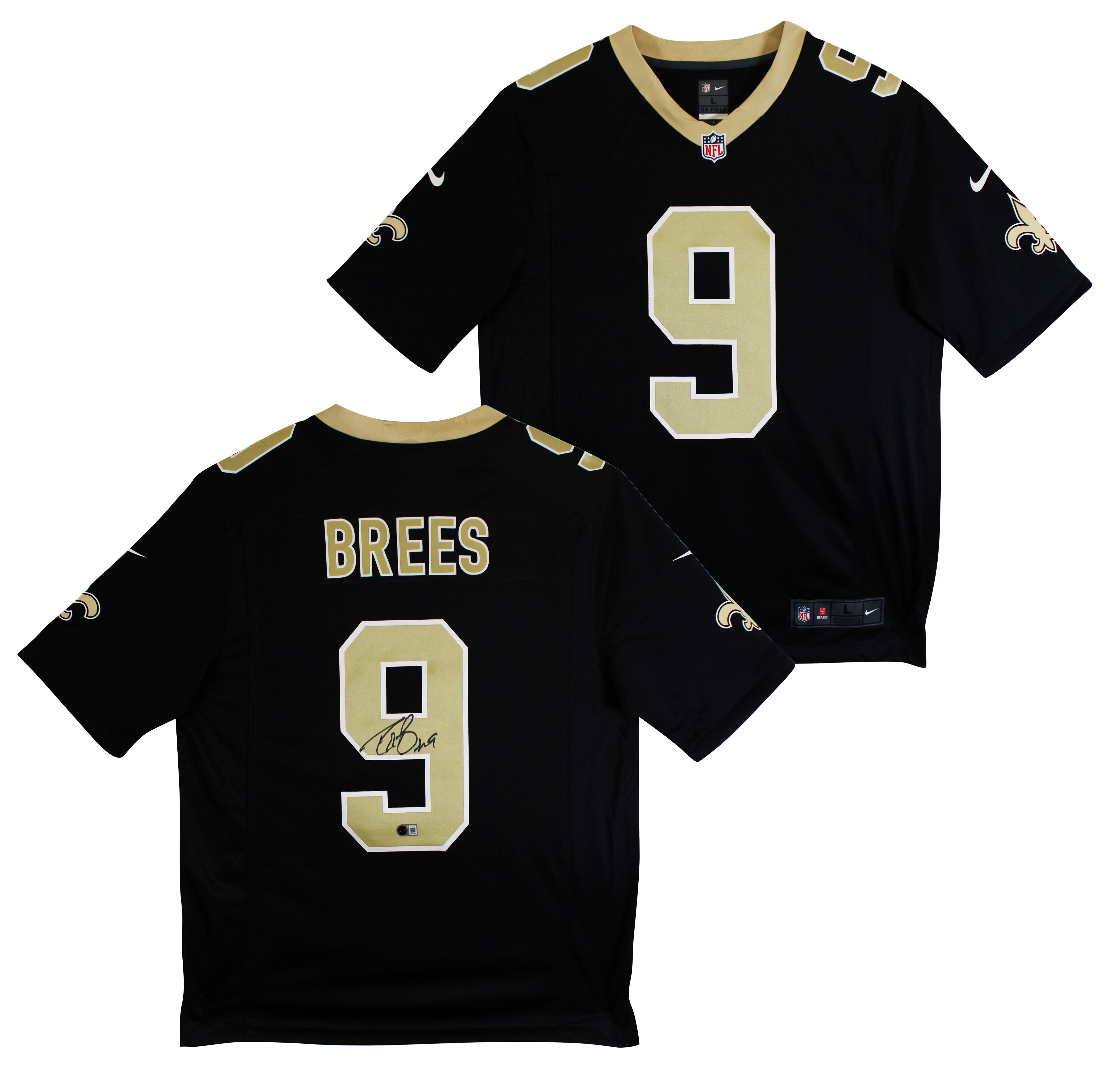 Saints Drew Brees Authentic Signed Black Nike Limited Jersey BAS Witnessed