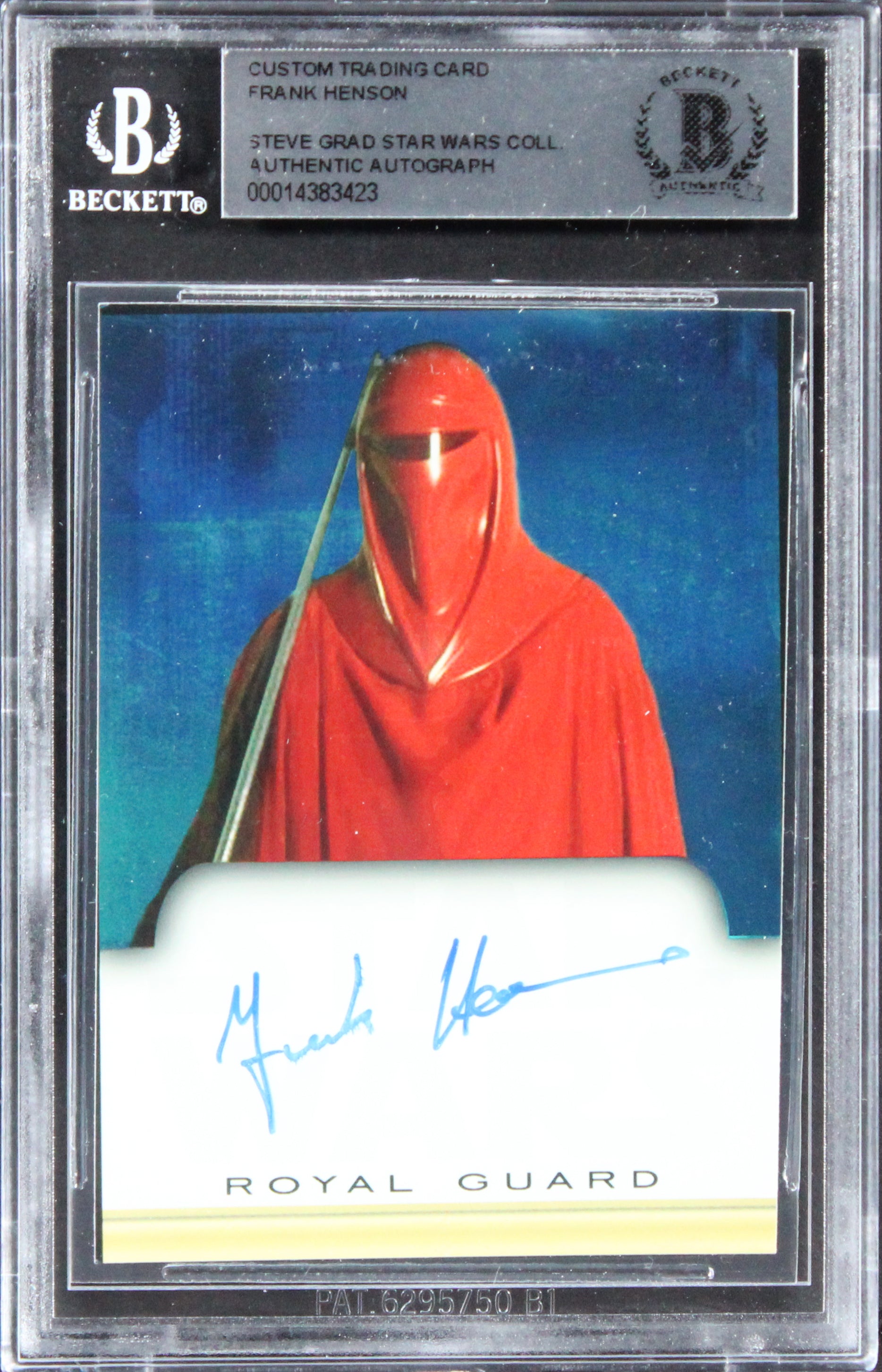 Frank Henson Star Wars Authentic Signed Custom Trading Card BAS Slabbed