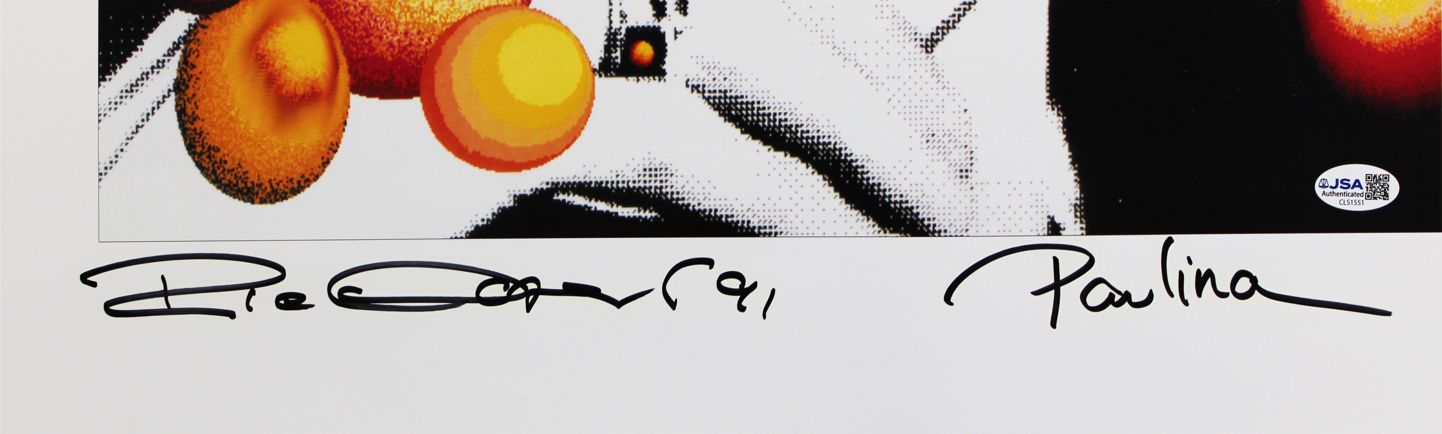 Ric Ocasek & Paulina Porizkova Authentic Signed 24x24 Lithograph JSA #CL51551