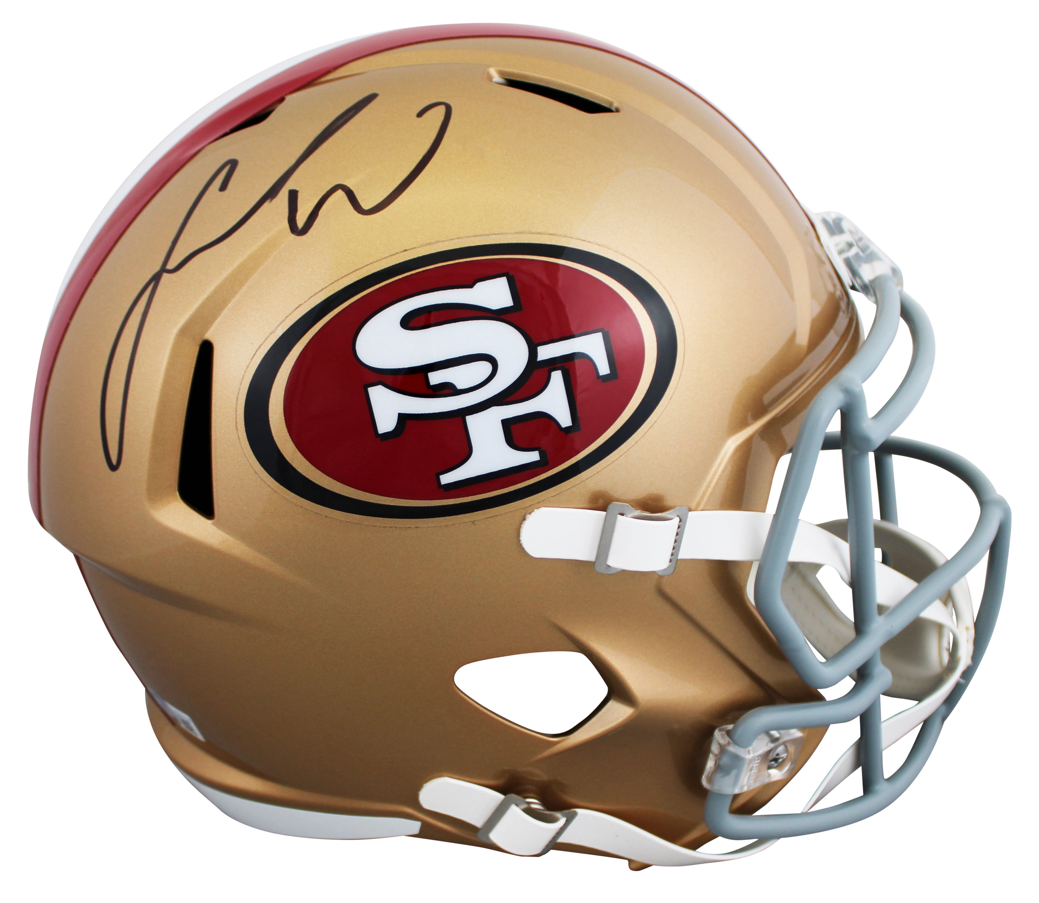 49ers Fred Warner Authentic Signed Full Size Speed Rep Helmet Autographed BAS