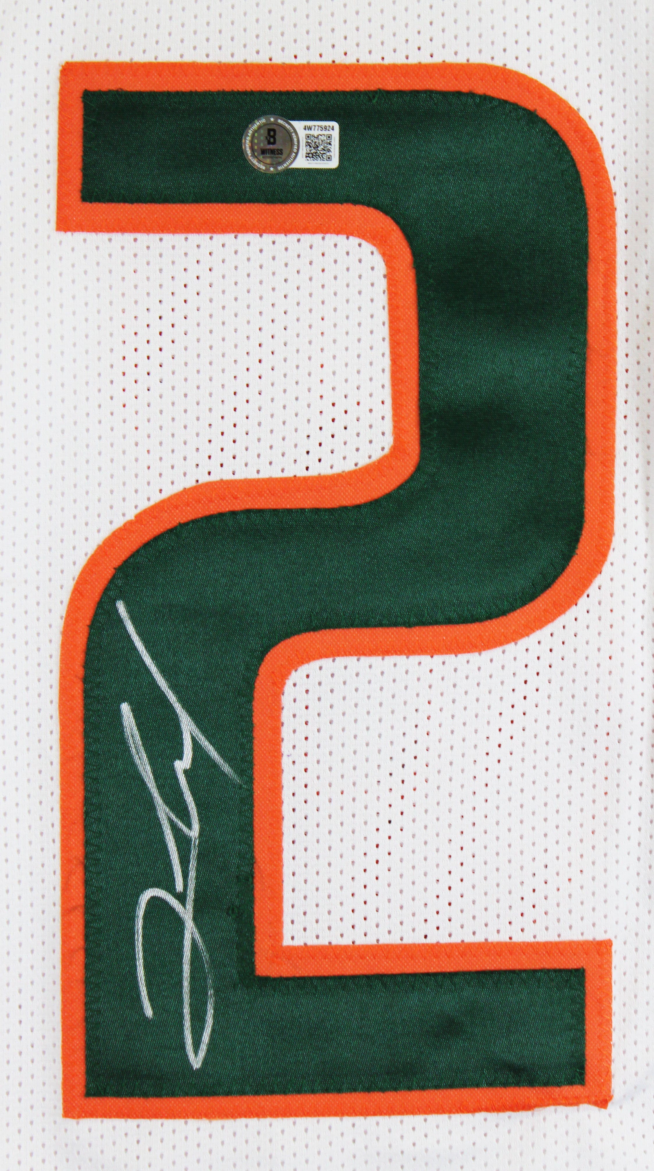 Miami Clinton Portis Authentic Signed White Pro Style Jersey BAS Witnessed