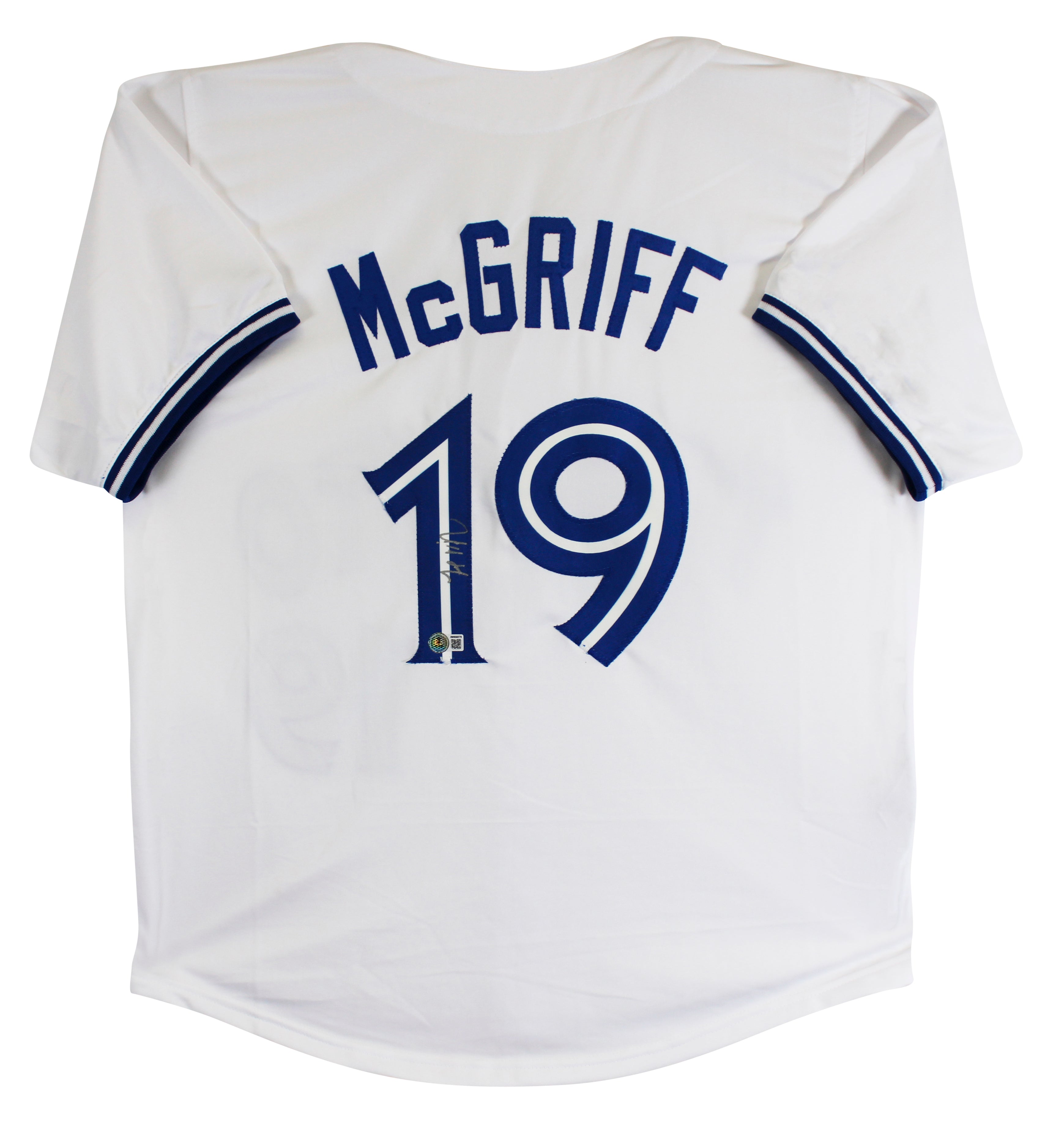 Fred McGriff Authentic Signed White Pro Style Jersey Autographed BAS Witnessed 2