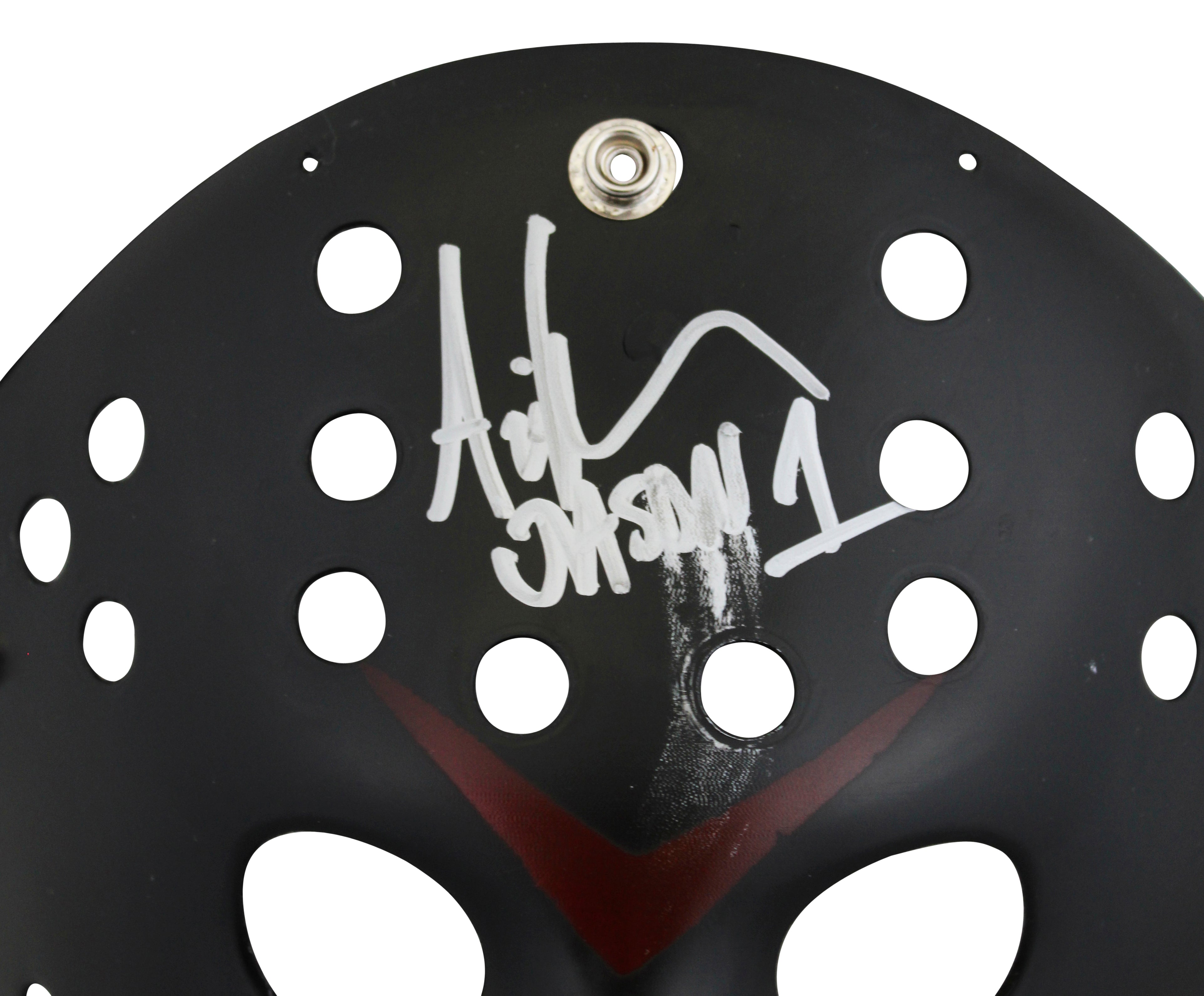 Ari Lehman Friday The 13th "Jason 1" Signed Black Jason Mask BAS Wit #1W594157