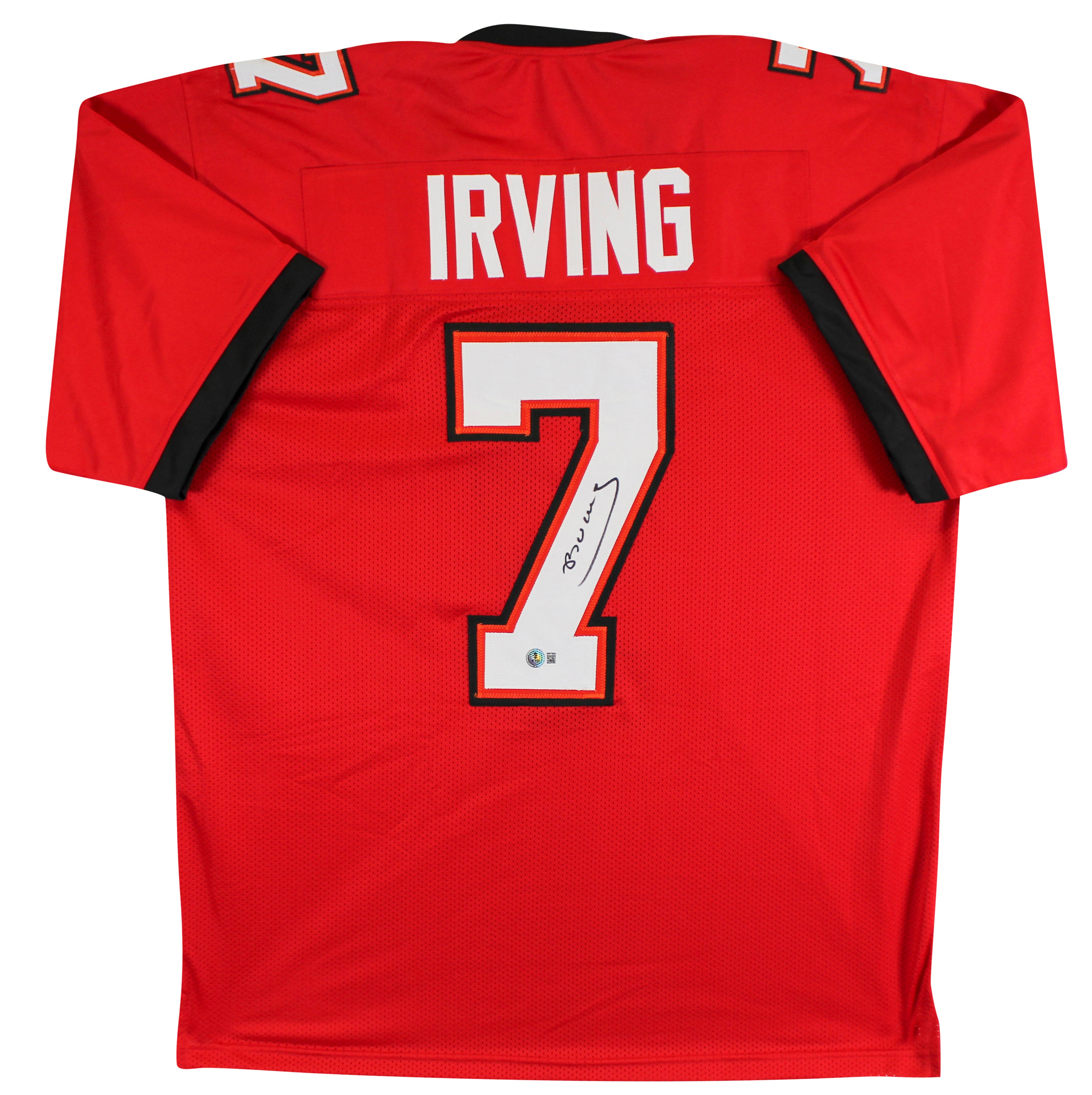 Bucky Irving Authentic Signed Red Pro Style Jersey Autographed BAS Witnessed