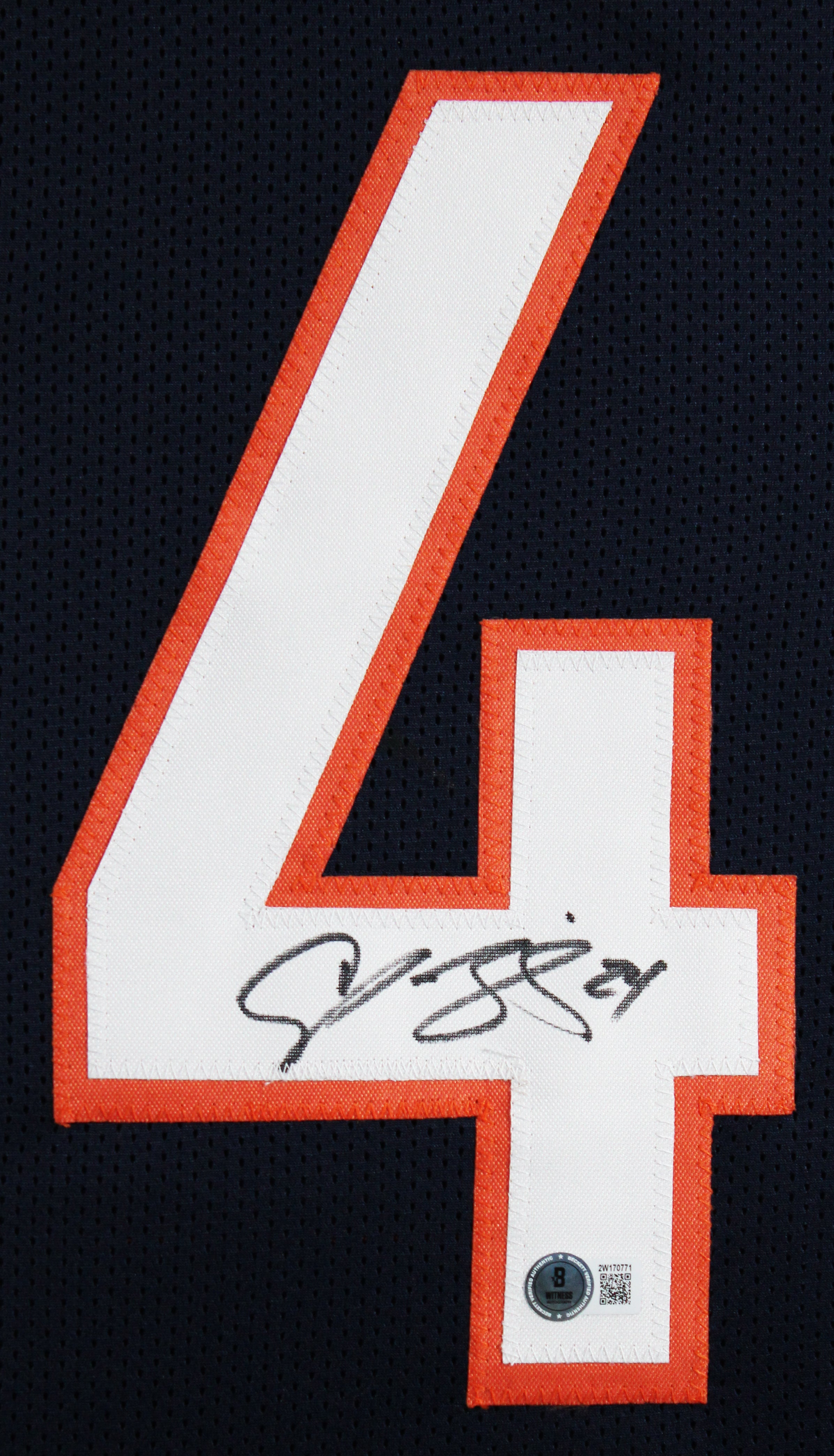 Broncos Champ Bailey Authentic Signed Navy Blue Framed Jersey BAS Witnessed