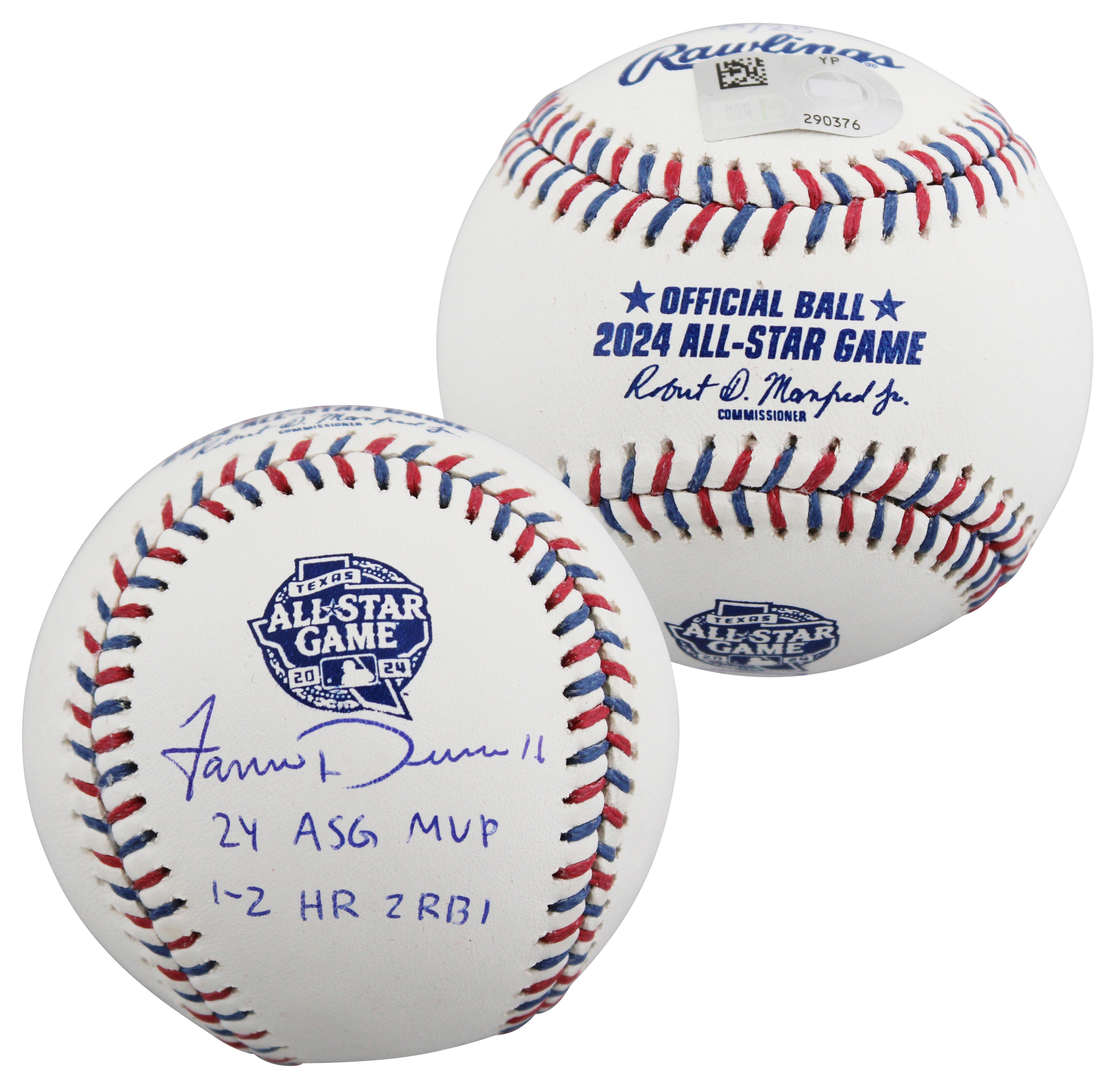 Red Sox Jarren Duran "2x Insc" Signed 2024 ASG Logo Baseball LE #8/25 Fanatics