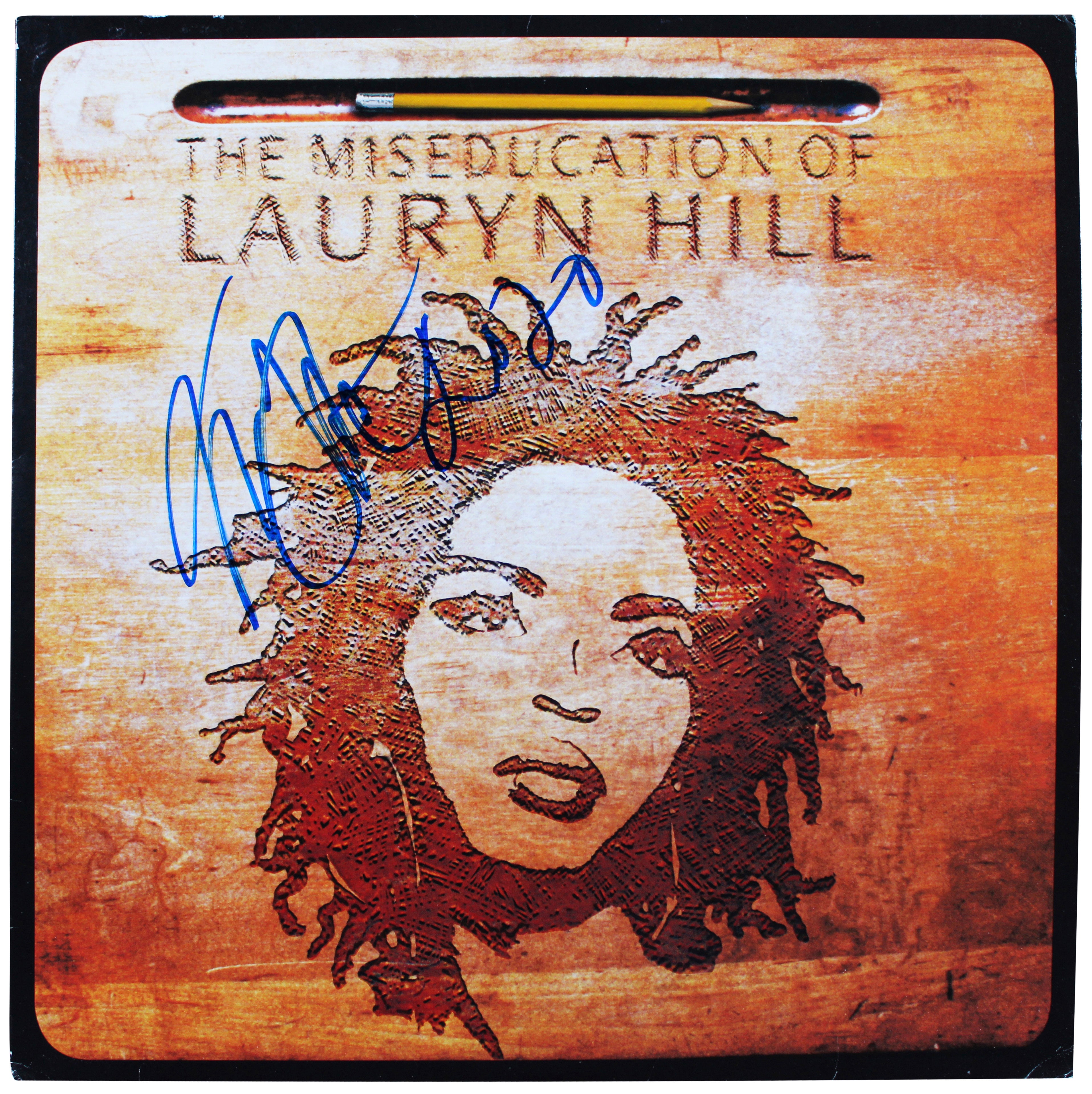 Lauryn Hill Signed The Miseducation Of Lauryn Hill Album Cover W/ Vinyl BAS
