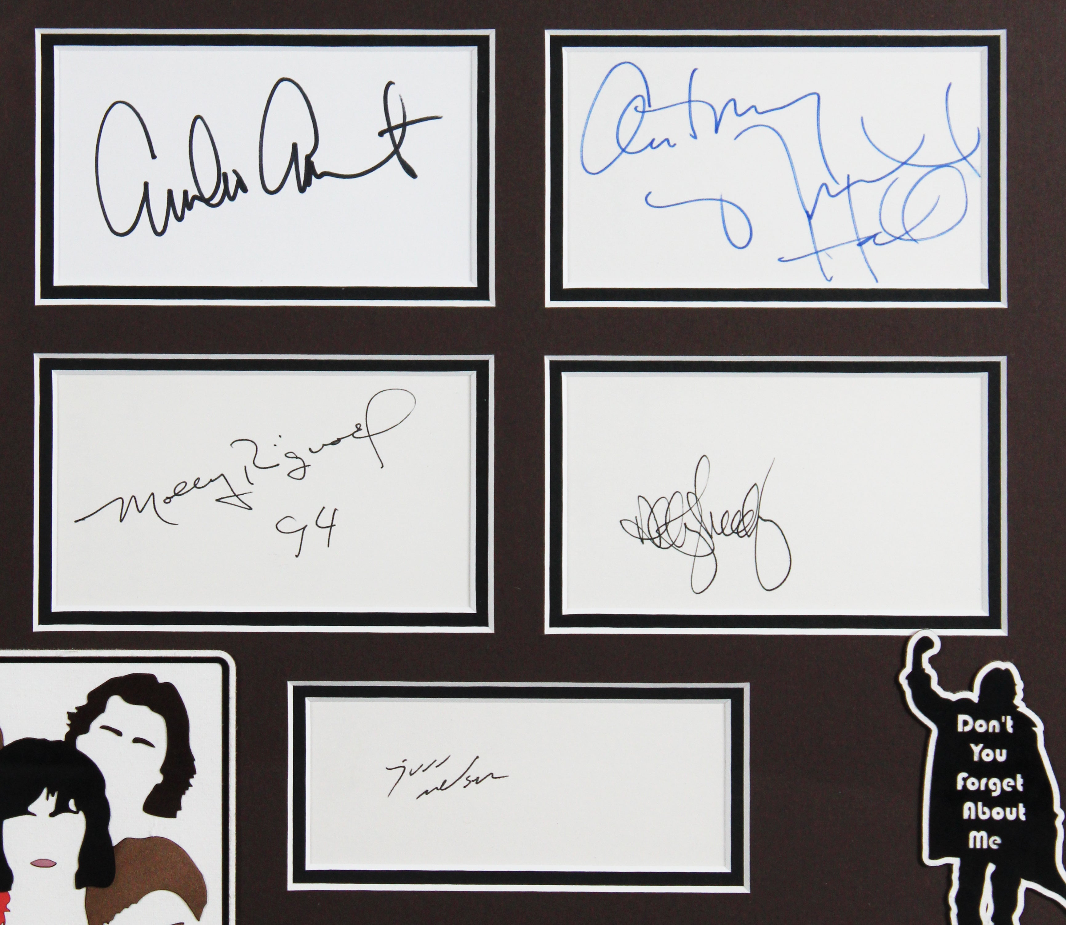 The Breakfast Club (5) Estevez, Nelson, Hall, +2 Signed Framed Display BAS LOA