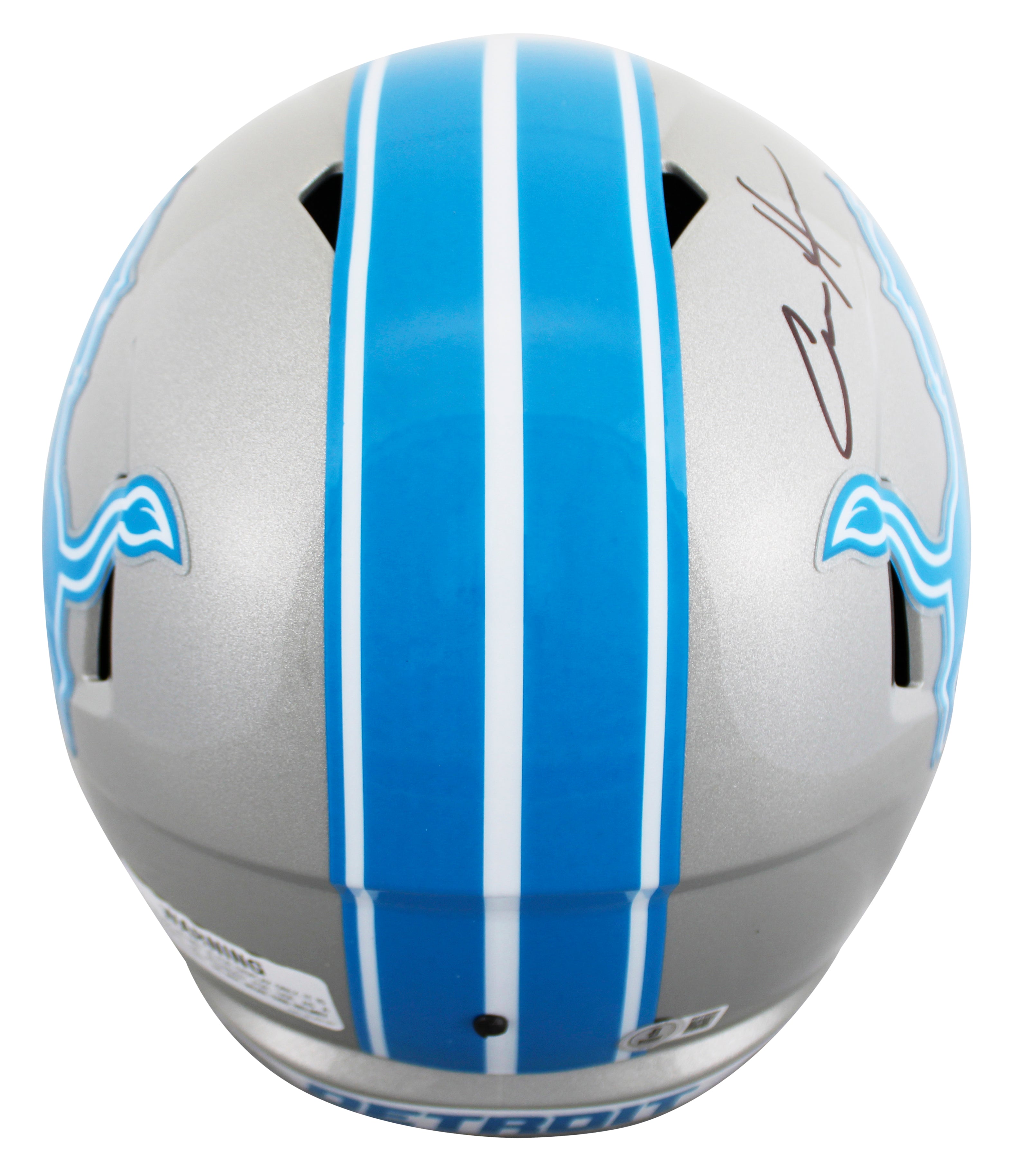 Lions Aidan Hutchinson Signed 2024 Full Size Speed Rep Helmet BAS Witnessed