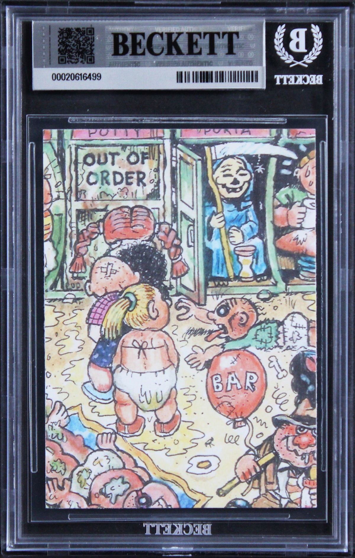 Chevy Chase Signed 2023 Topps Garbage Pail Kids #42B Card Auto 10! BAS Slabbed