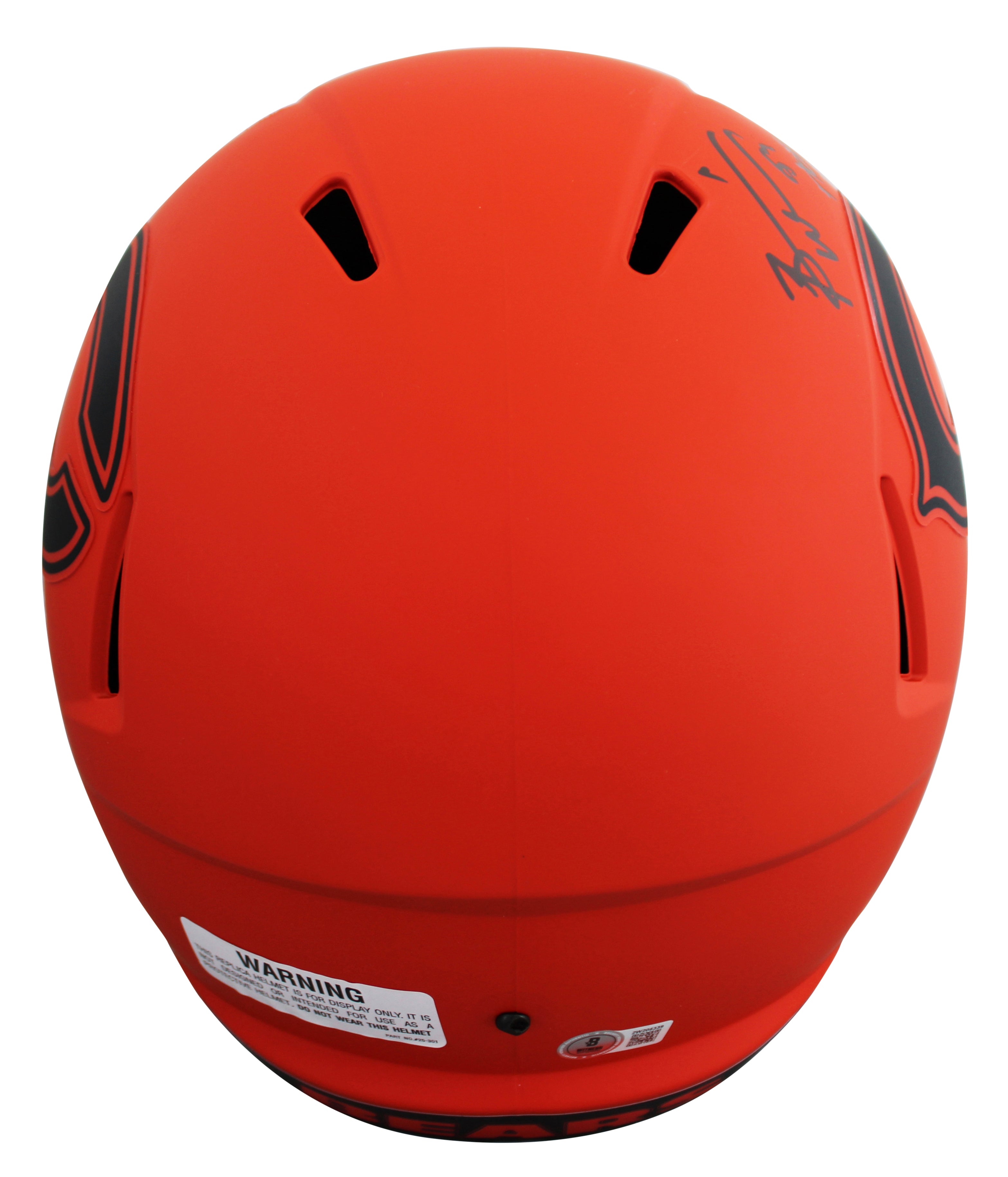 Bears Brian Urlacher "HOF" 18 Signed Rave F/S Speed Rep Helmet BAS Wit #2W205339