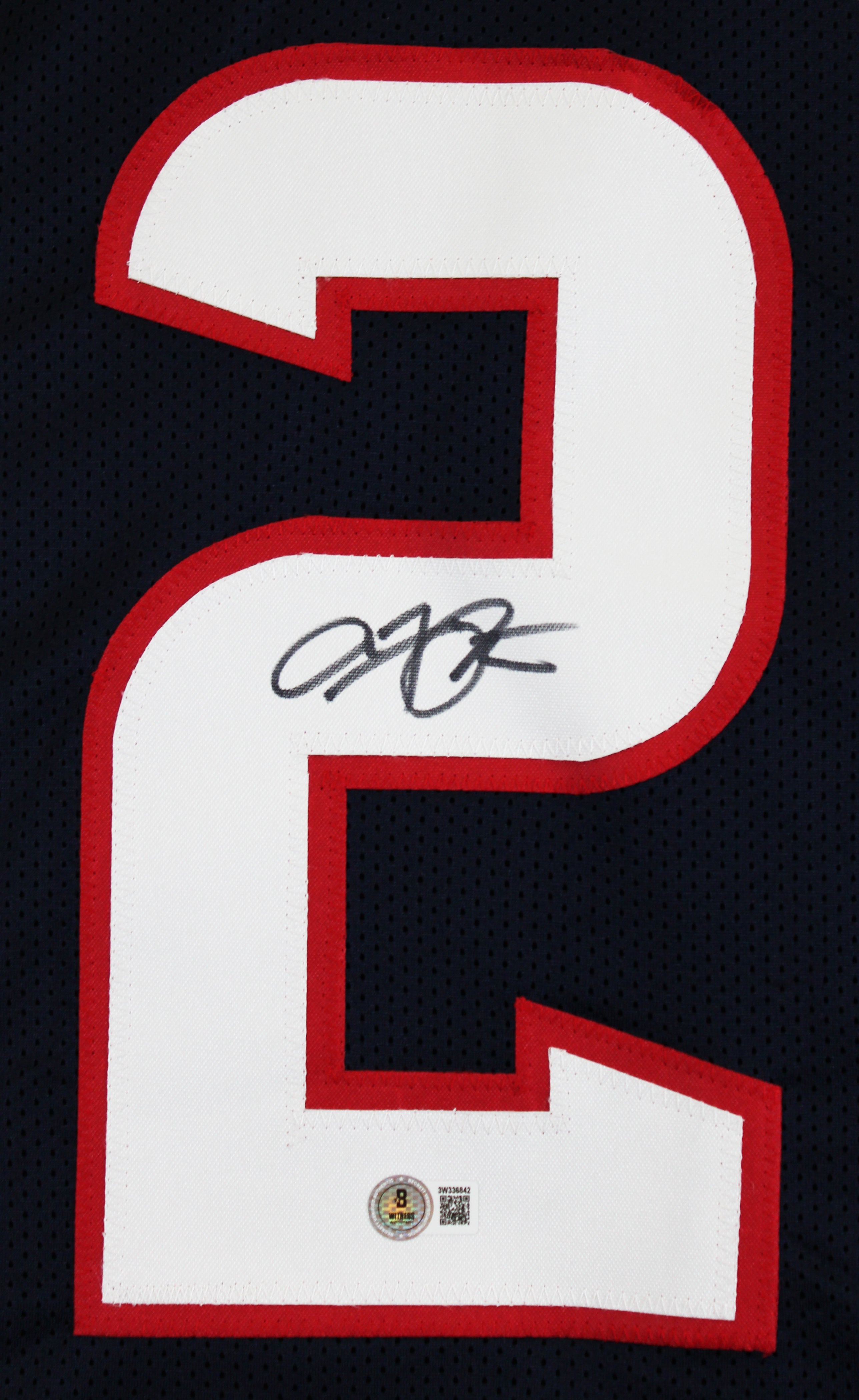 Arian Foster Authentic Signed Navy Pro Style Jersey Autographed BAS Witnessed