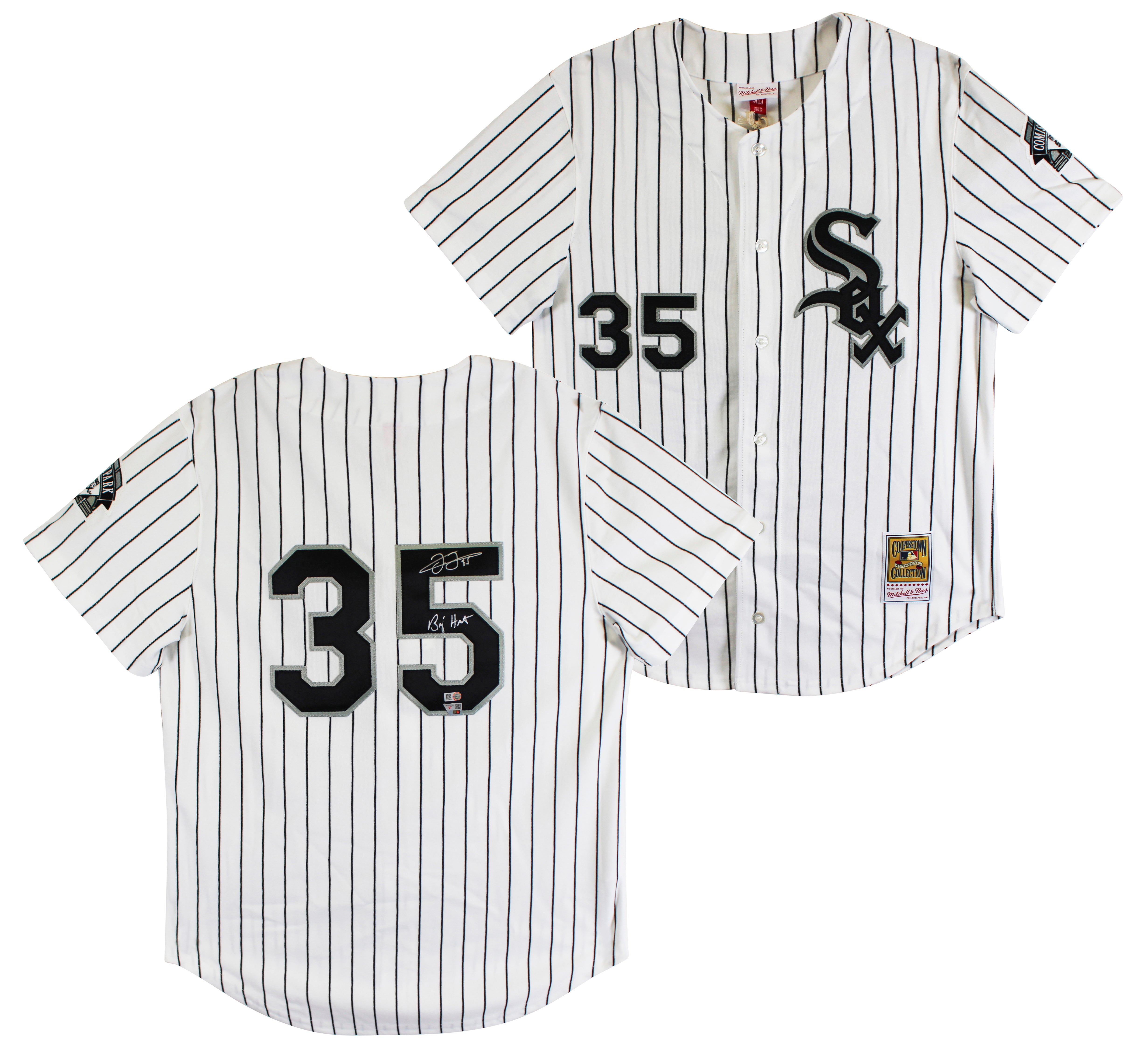Frank Thomas "Big Hurt" Signed White Pinstripe M&N Authentic Jersey FAN & MLB