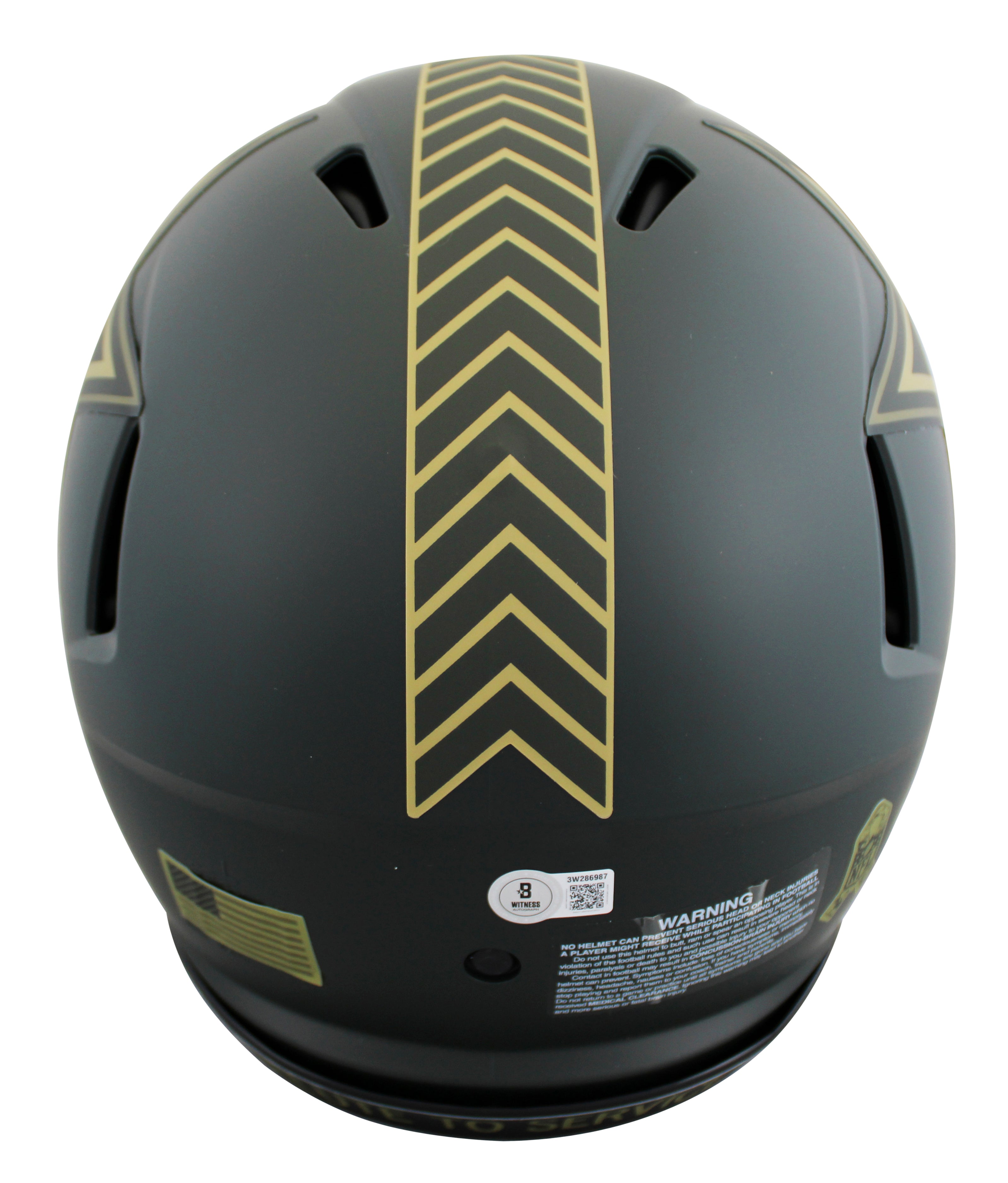 Roger Staubach "Captain America" Signed STS IV F/S Speed Proline Helmet BAS Wit