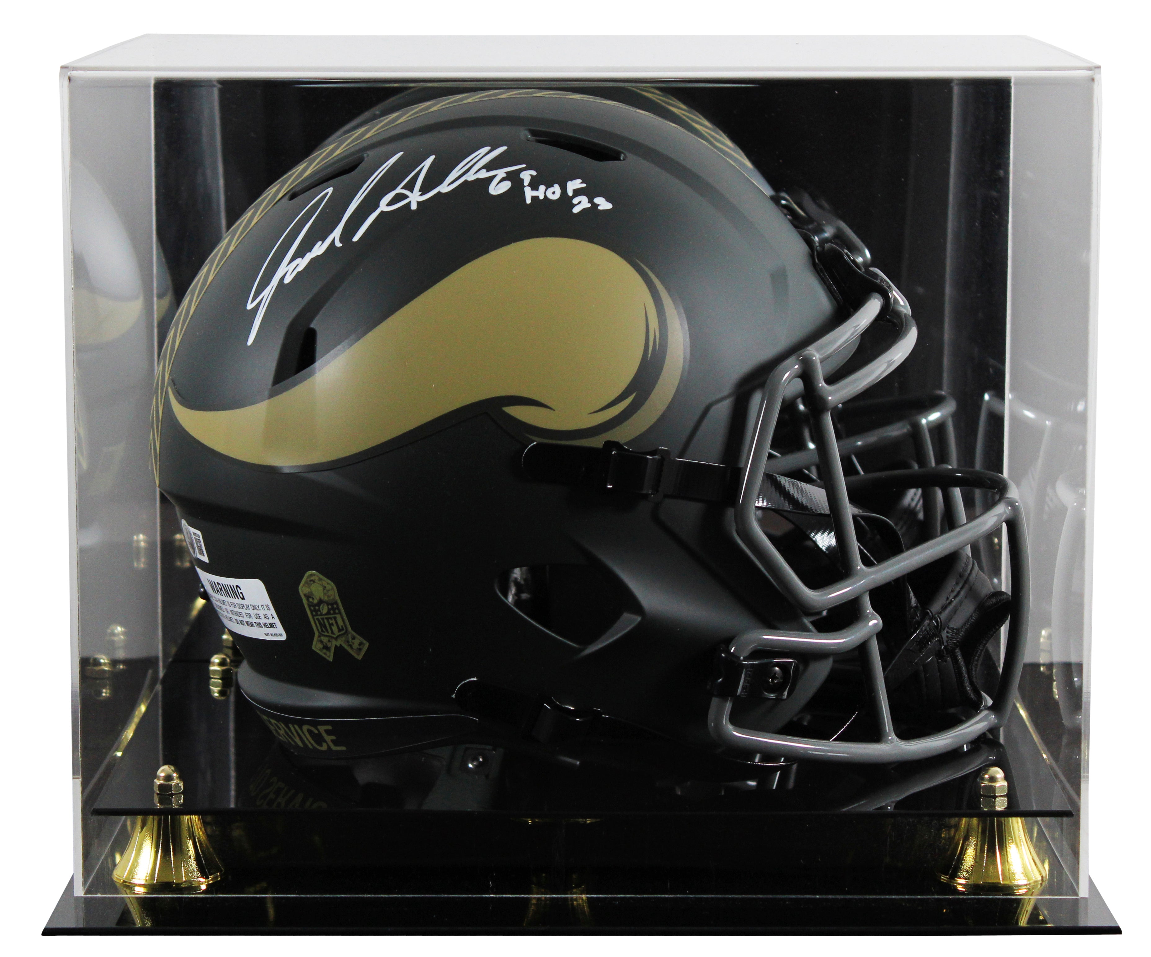 Vikings Jared Allen "HOF 25" Signed STS IV F/S Speed Rep Helmet W/ Case BAS Wit