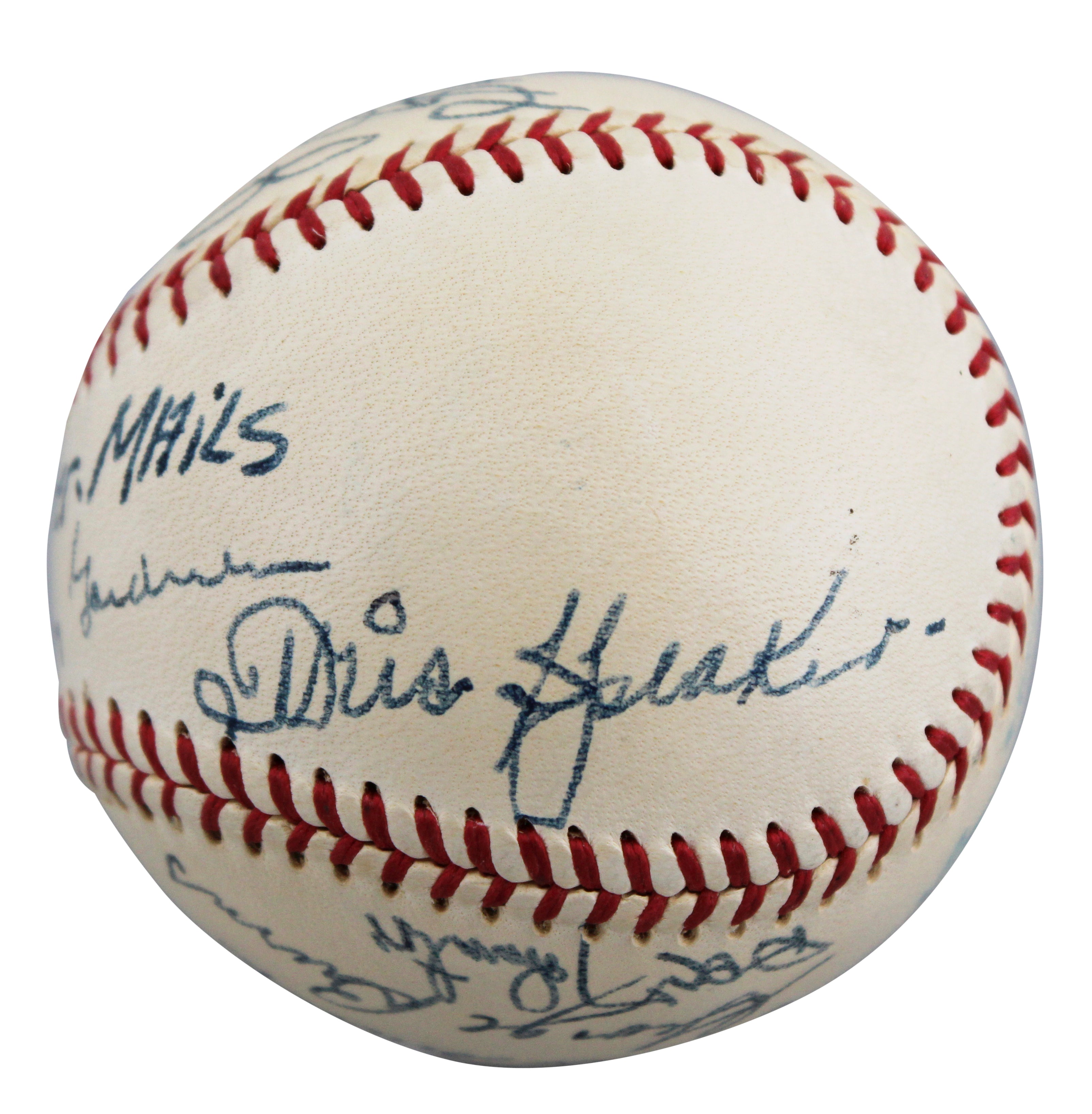 1920 Indians (10) Speaker, Sewell, Coveleski,  Signed Reach OAL Baseball JSA LOA