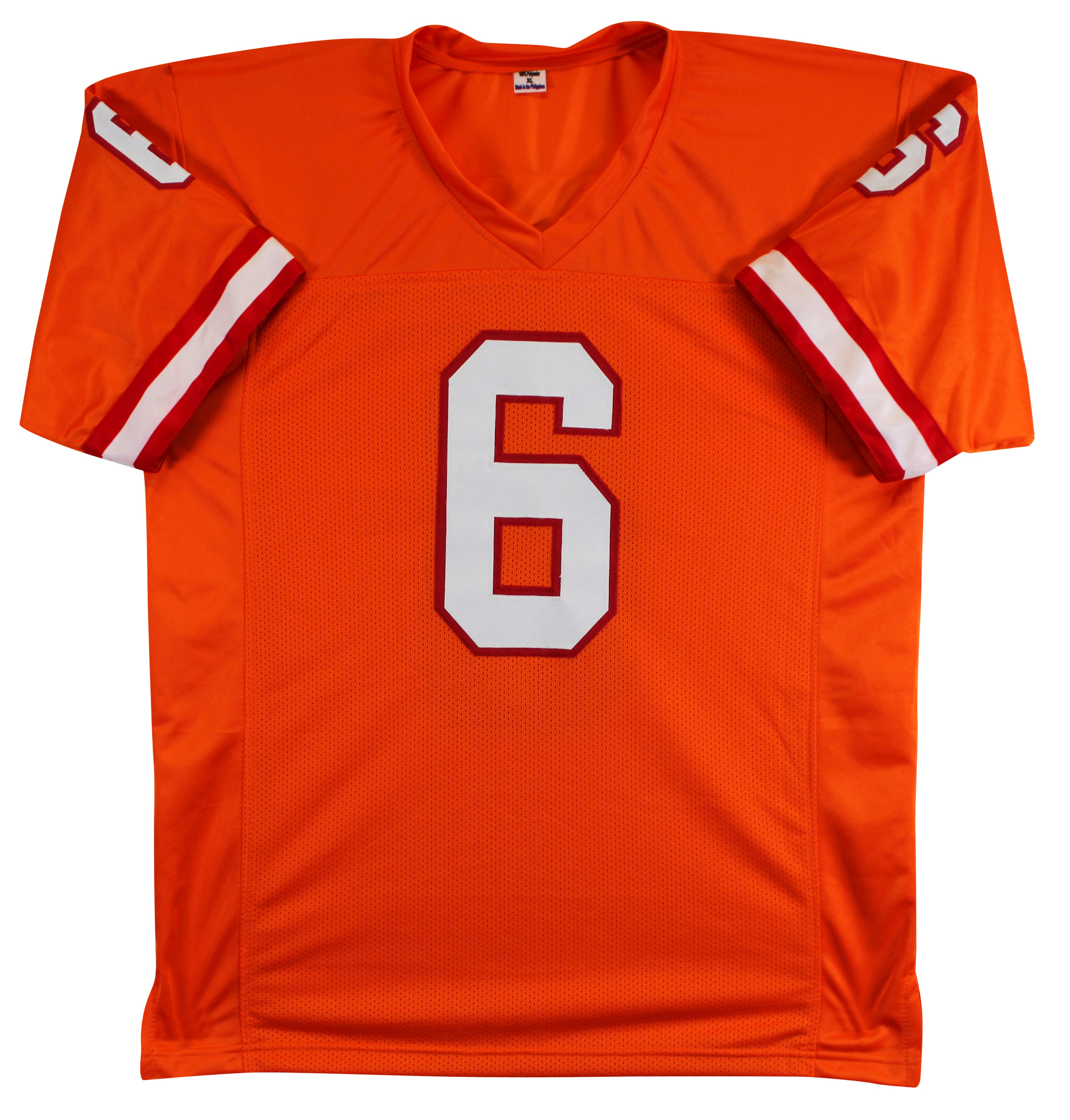 Baker Mayfield Authentic Signed Orange Throwback Pro Style Jersey BAS Witnessed