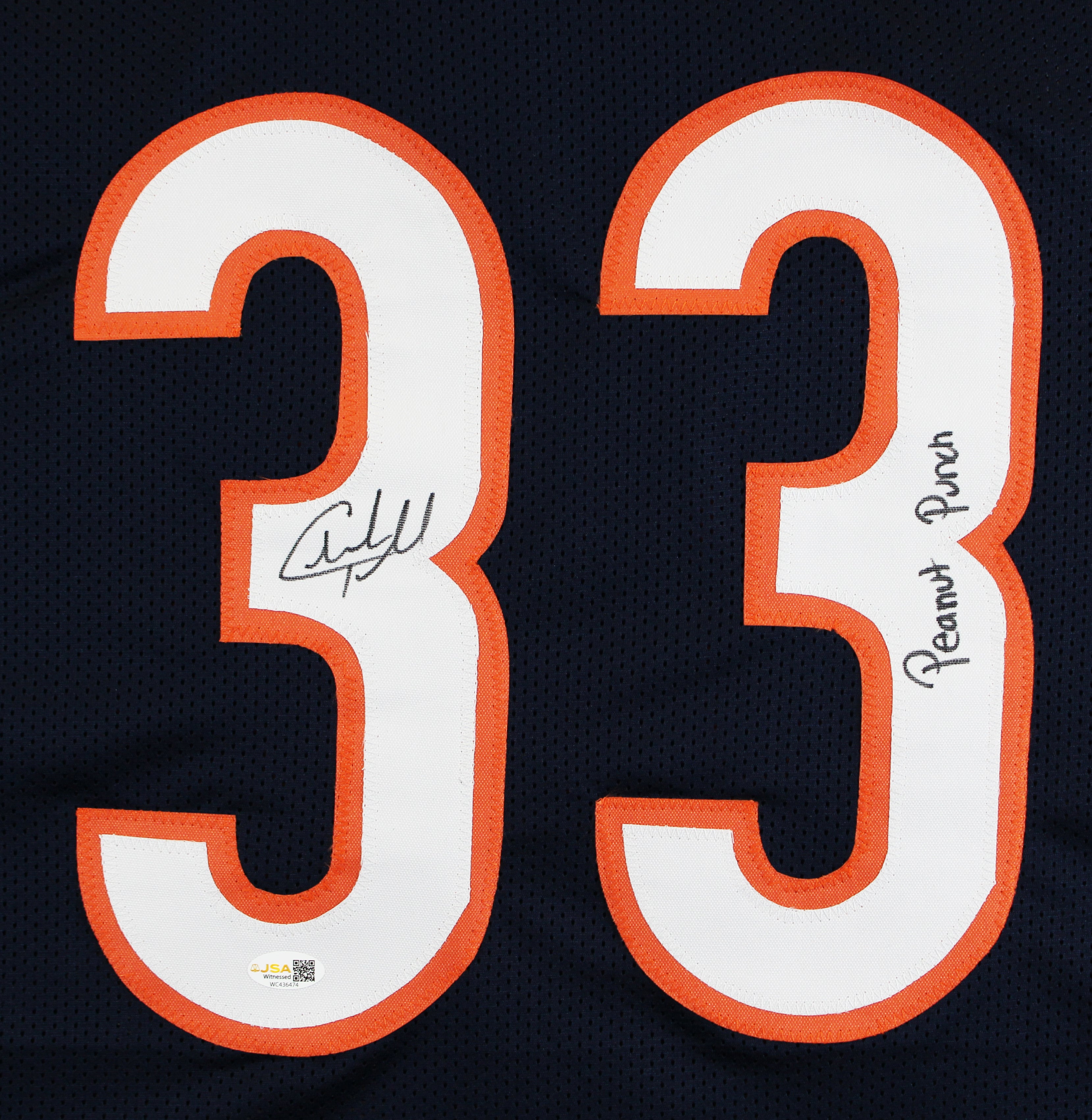 Charles Tillman "Peanut Punch" Signed Navy Pro Style Framed Jersey JSA Witness