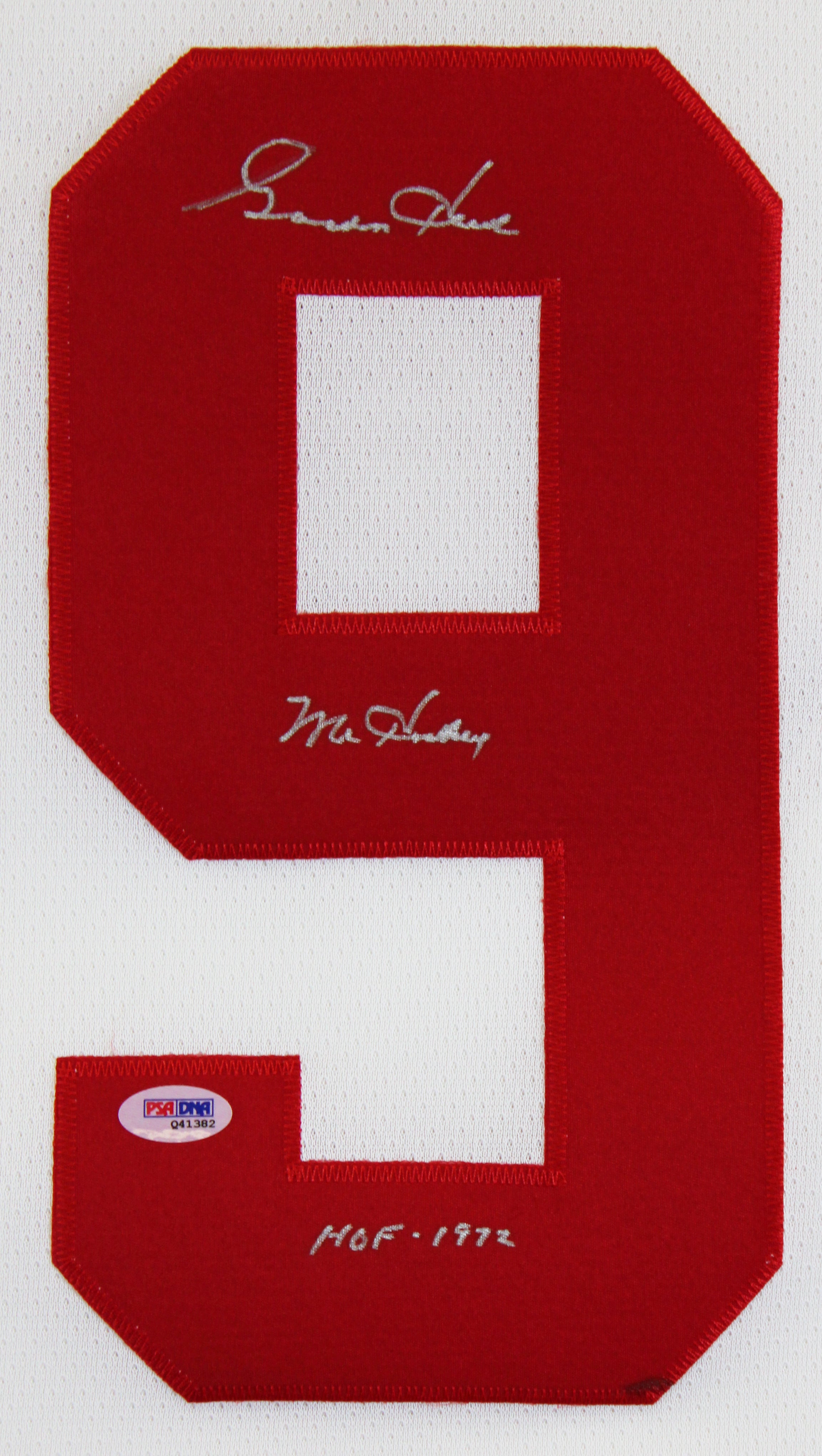 Red Wings Gordie Howe "Mr. Hockey, HOF 1972" Signed White CCM Jersey PSA #Q41382