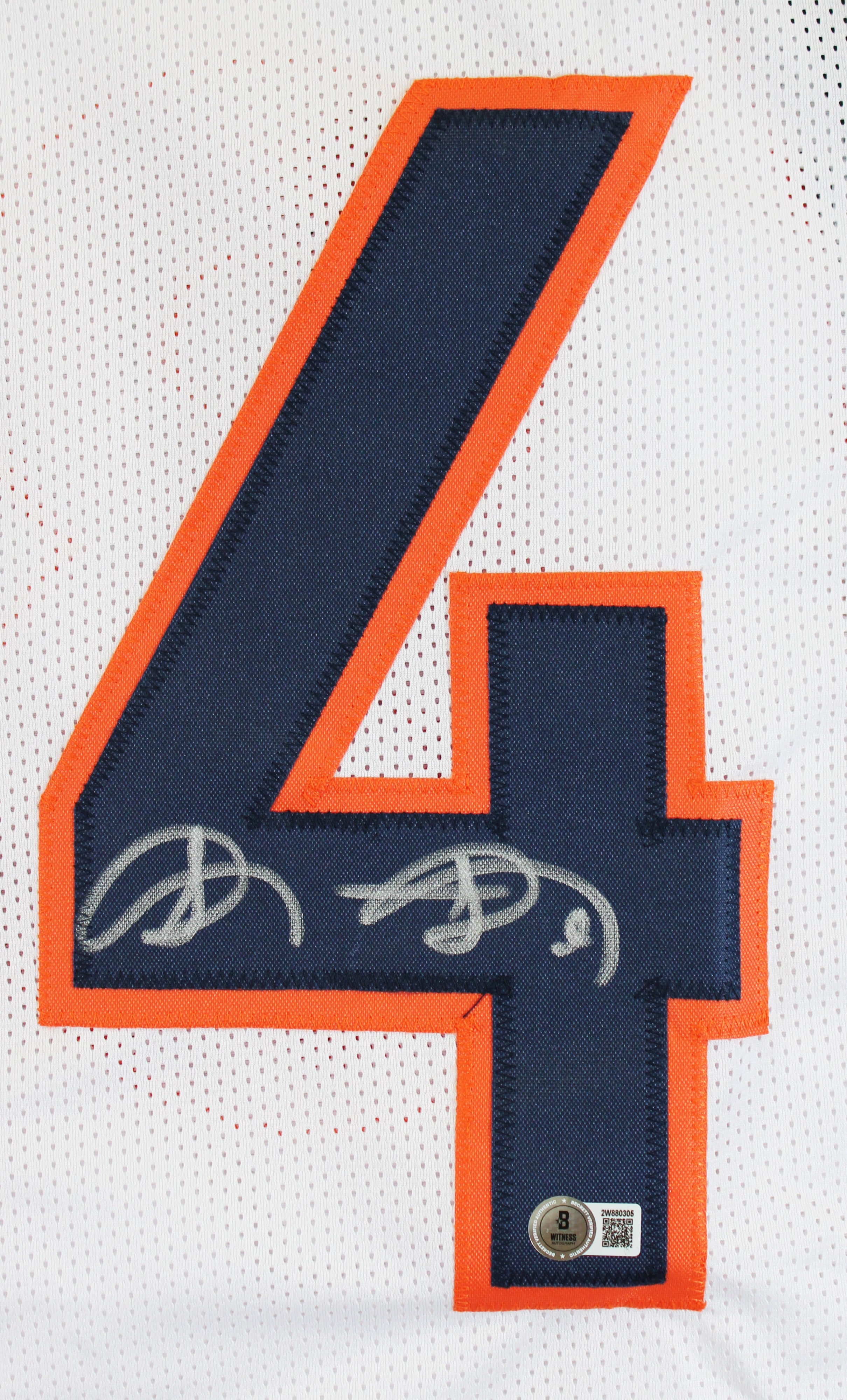 Shannon Sharpe Authentic Signed White Pro Style Jersey BAS Witnessed