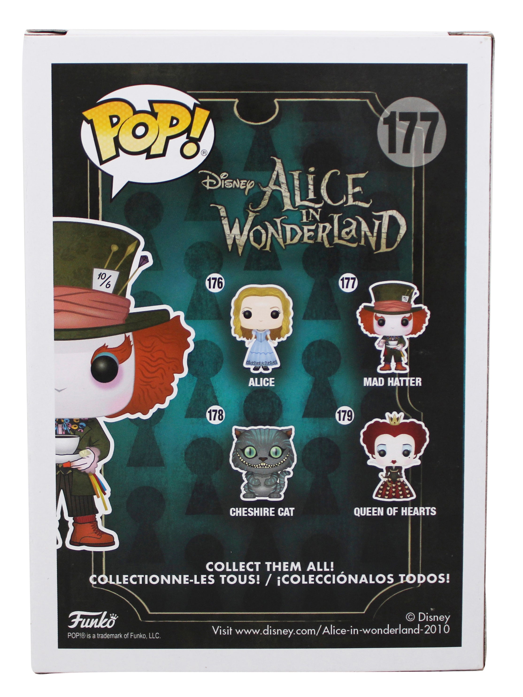 Johnny Depp Alice in Wonderland Signed Mad Hatter #177 Funko Pop Figure BAS