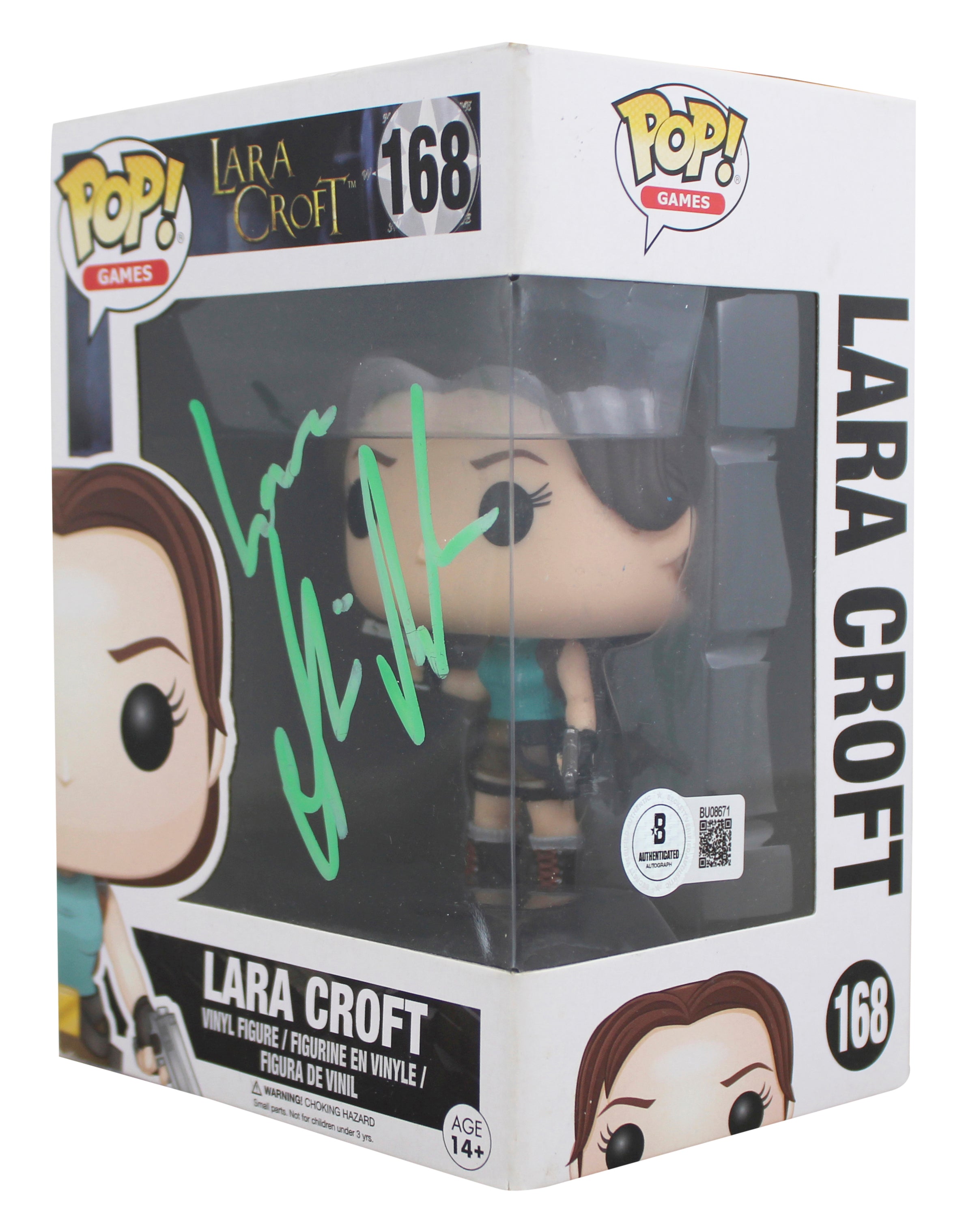 Alicia Vikander Tomb Raider Signed Lara Croft #168 Funko Pop Figure BAS #BU08671