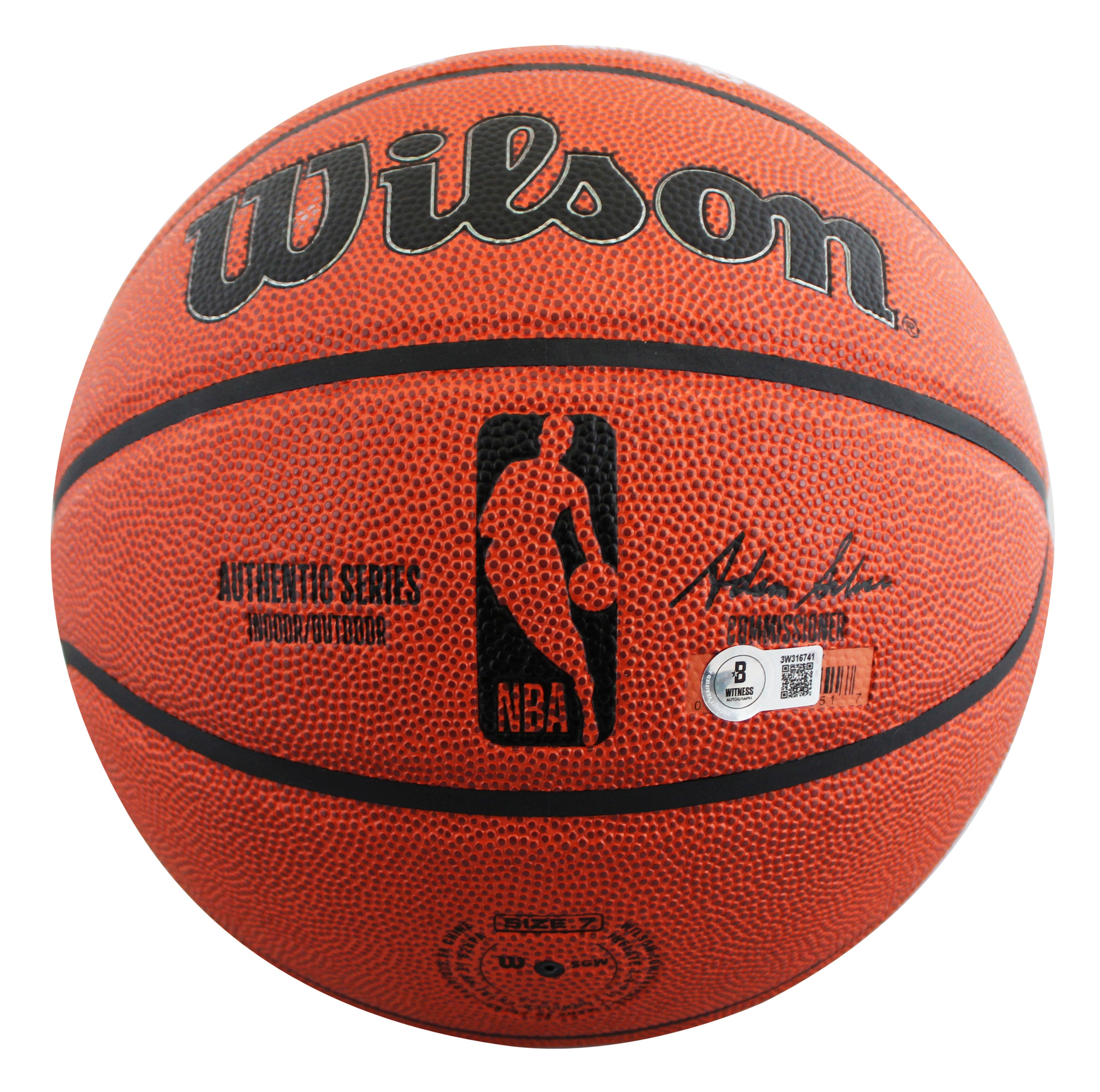 Magic Johnson, Larry Bird & Julius "Dr. J." Erving Signed Wilson Basketball BAS