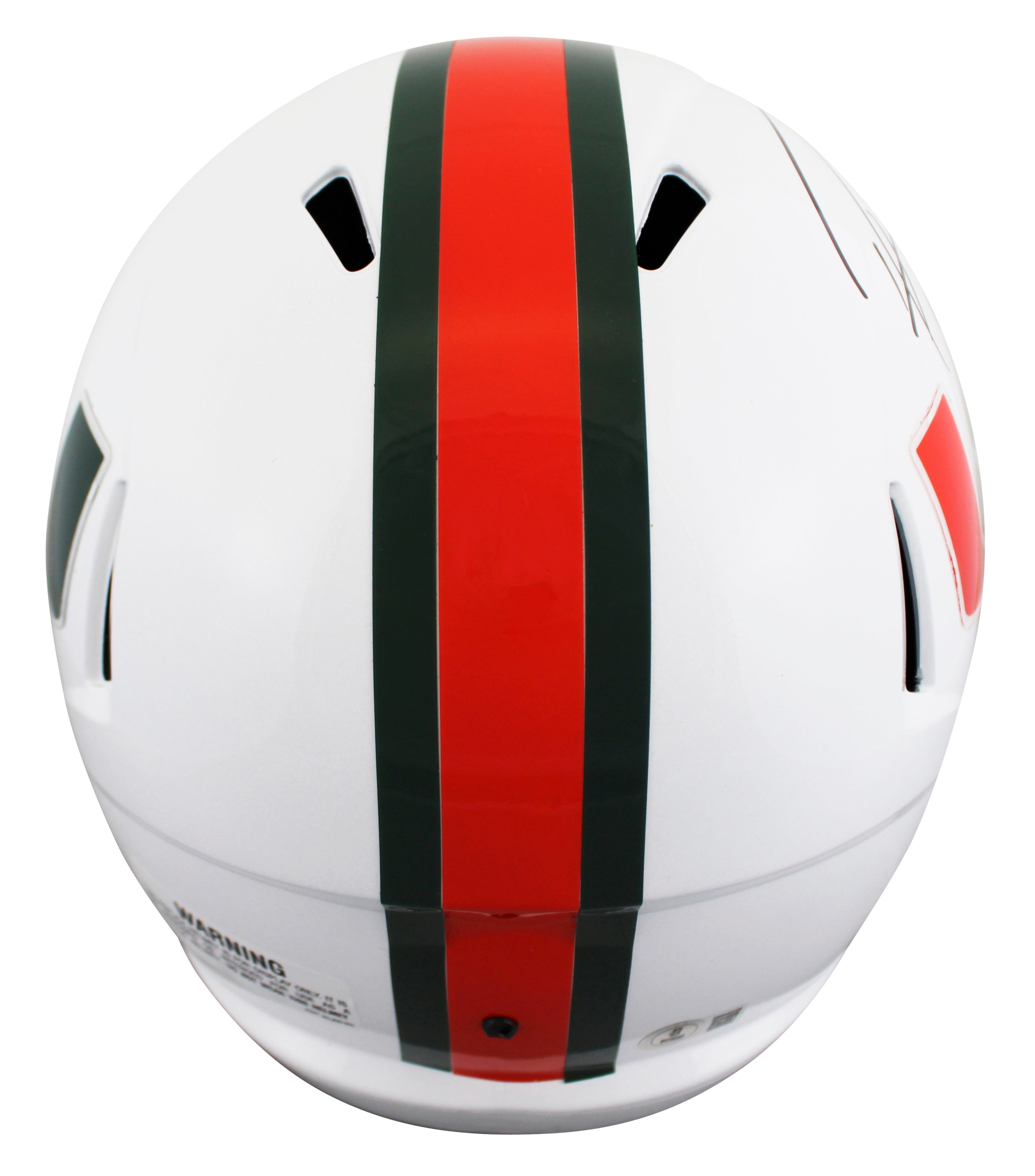 Miami Ray Lewis Signed White Full Size Speed Rep Helmet W/ Case BAS Witnessed