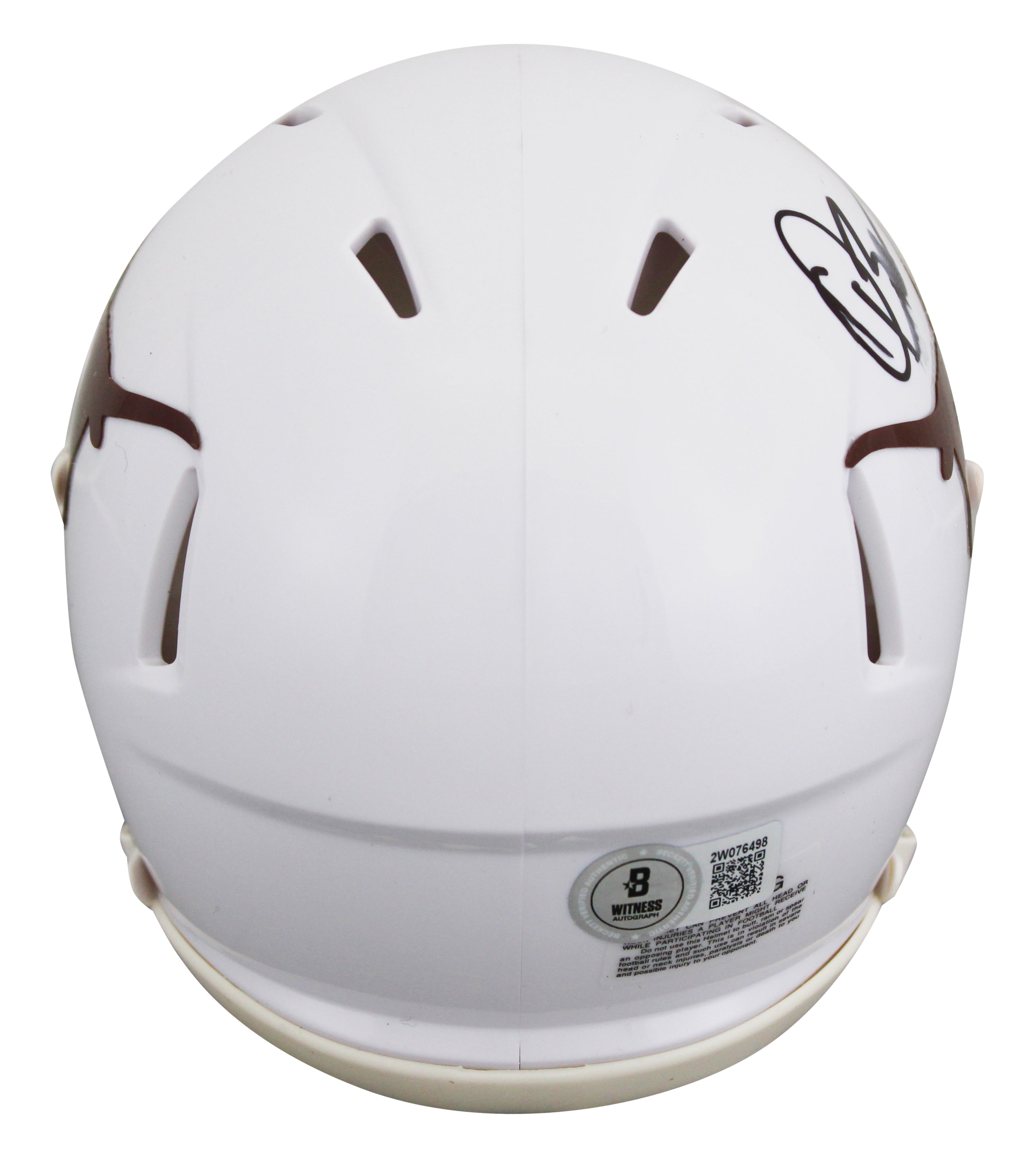 Texas Quinn Ewers Authentic Signed Speed Mini Helmet BAS Witnessed #2W076498