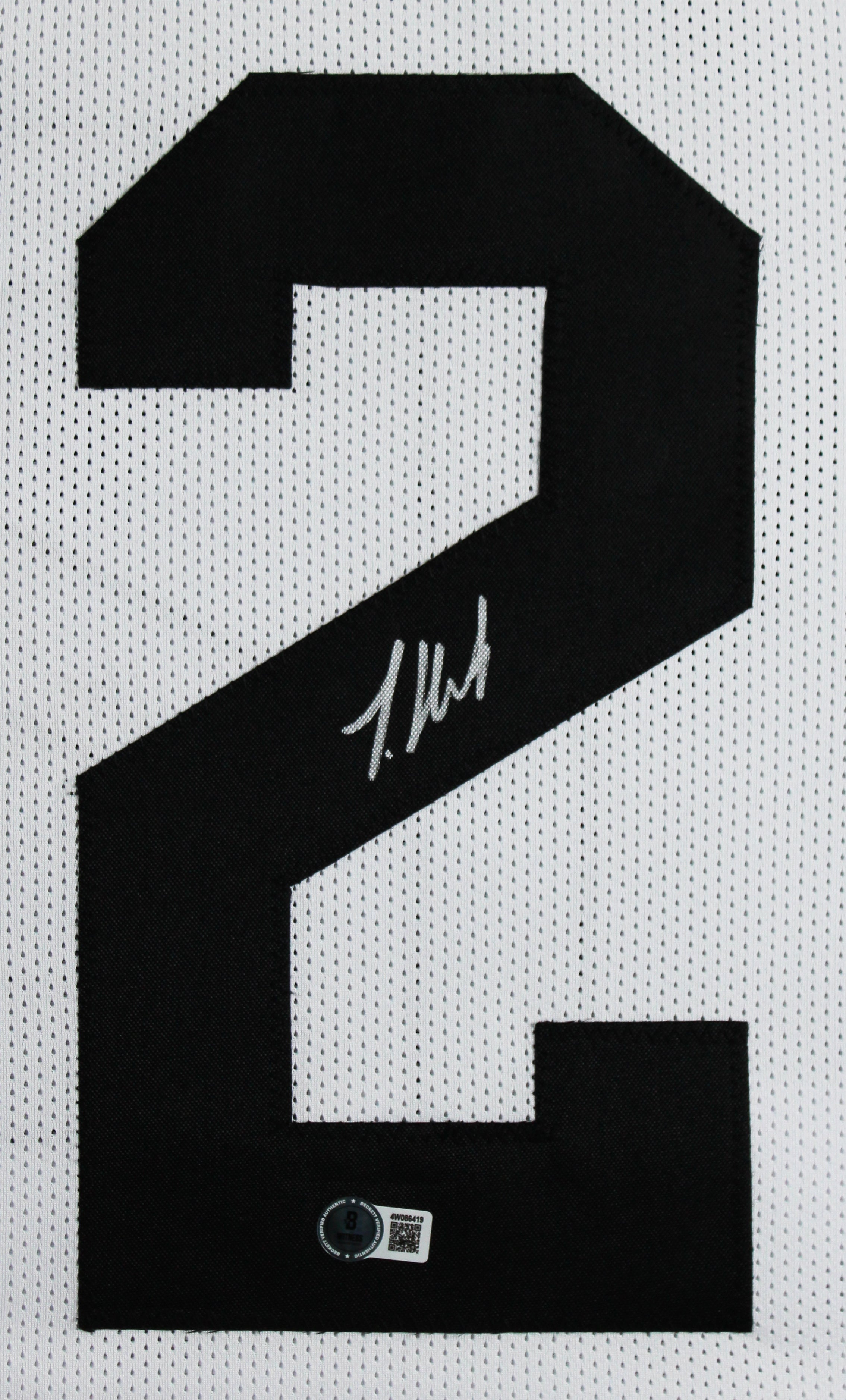 Travis Hunter Authentic Signed White Pro Style Framed Jersey BAS Witnessed