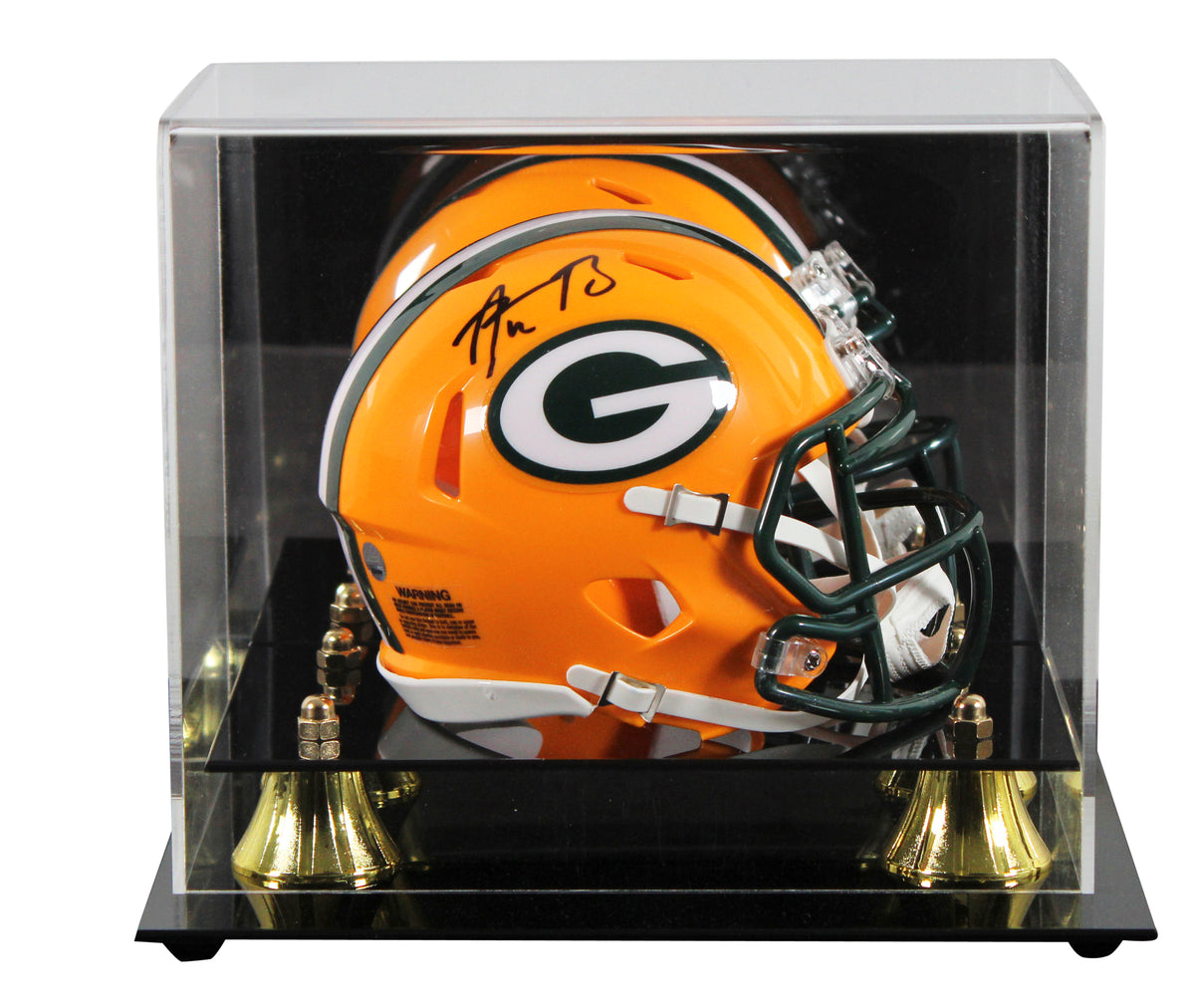 Packers Aaron Rodgers Authentic Signed Speed Mini Helmet w/ Case Steiner