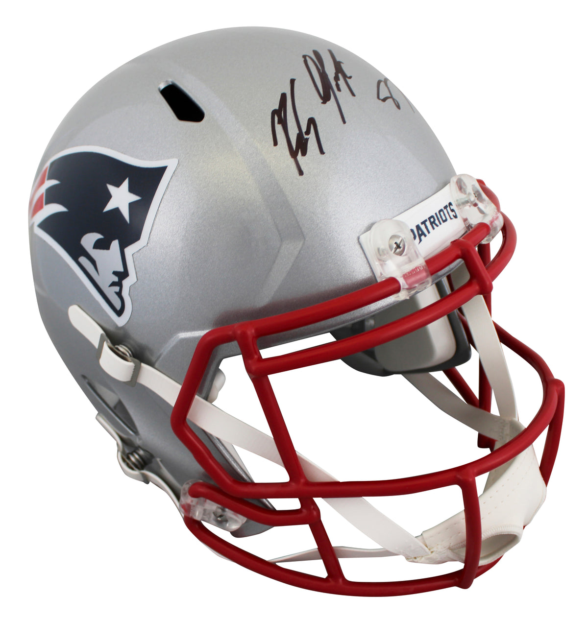 Patriots Rob Gronkowski Signed Full Size Speed Rep Helmet w/ Case Steiner