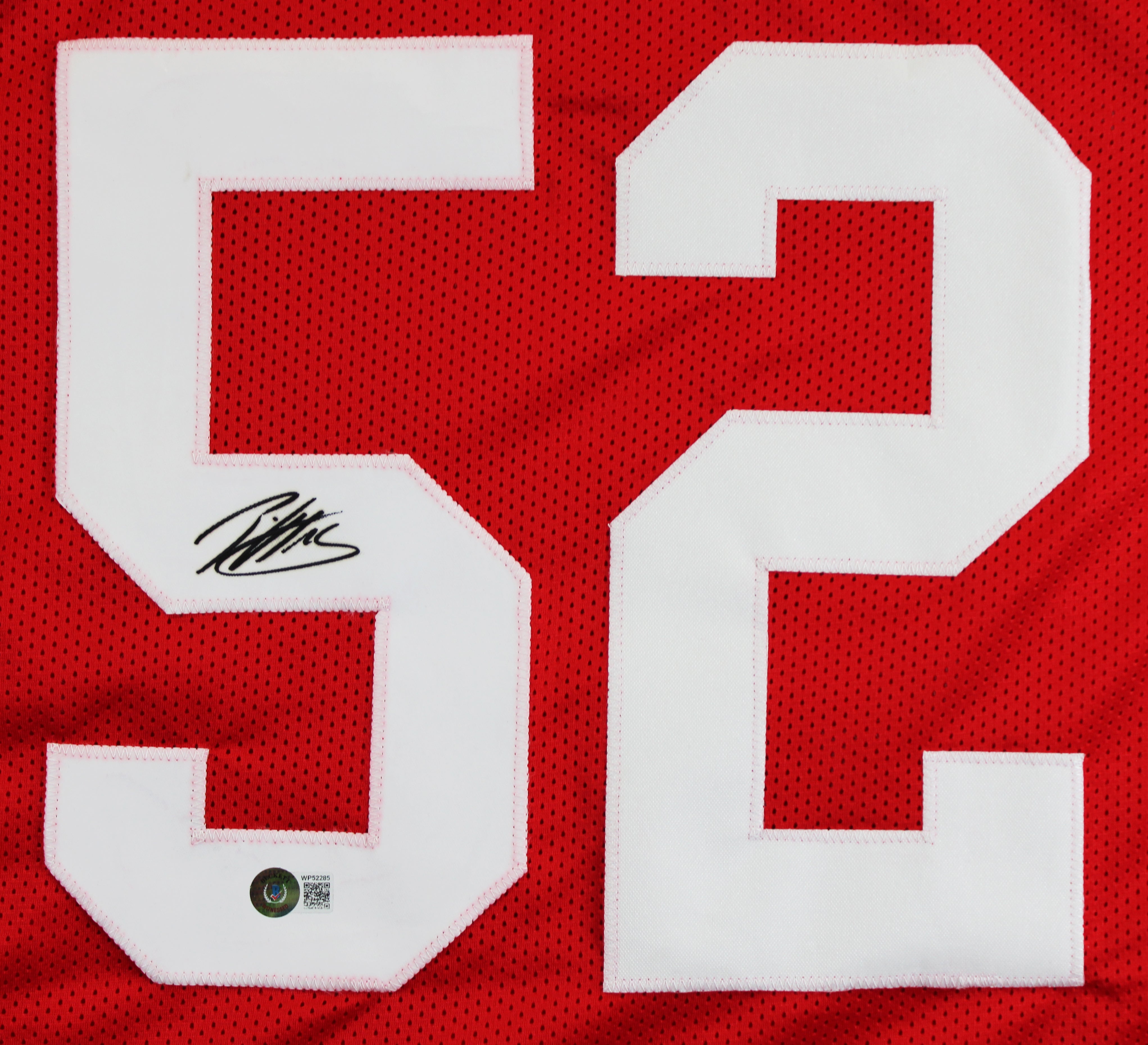 Patrick Willis Authentic Signed Red Pro Style Jersey BAS Witnessed #WP52285