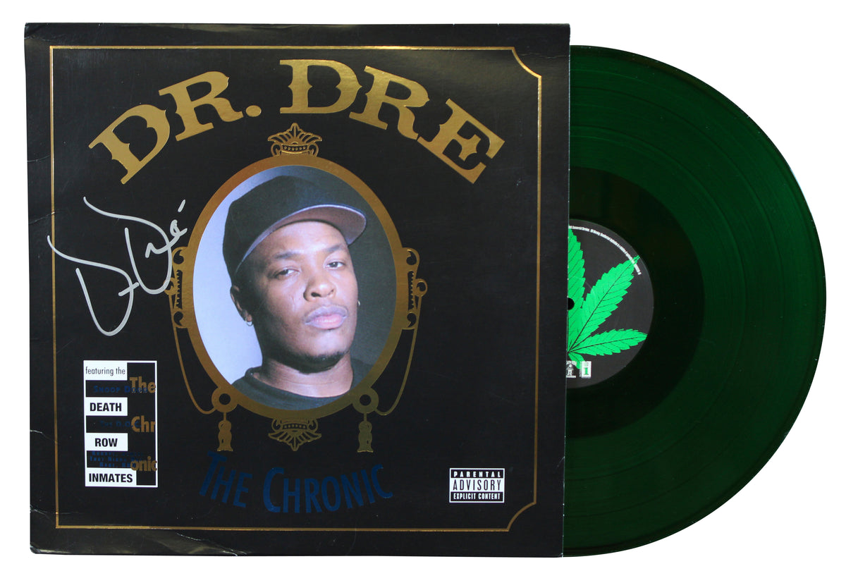 Dr. Dre Signed Black Cover The Chronic Album Cover W/ Vinyl LE #1706/2500 JSA