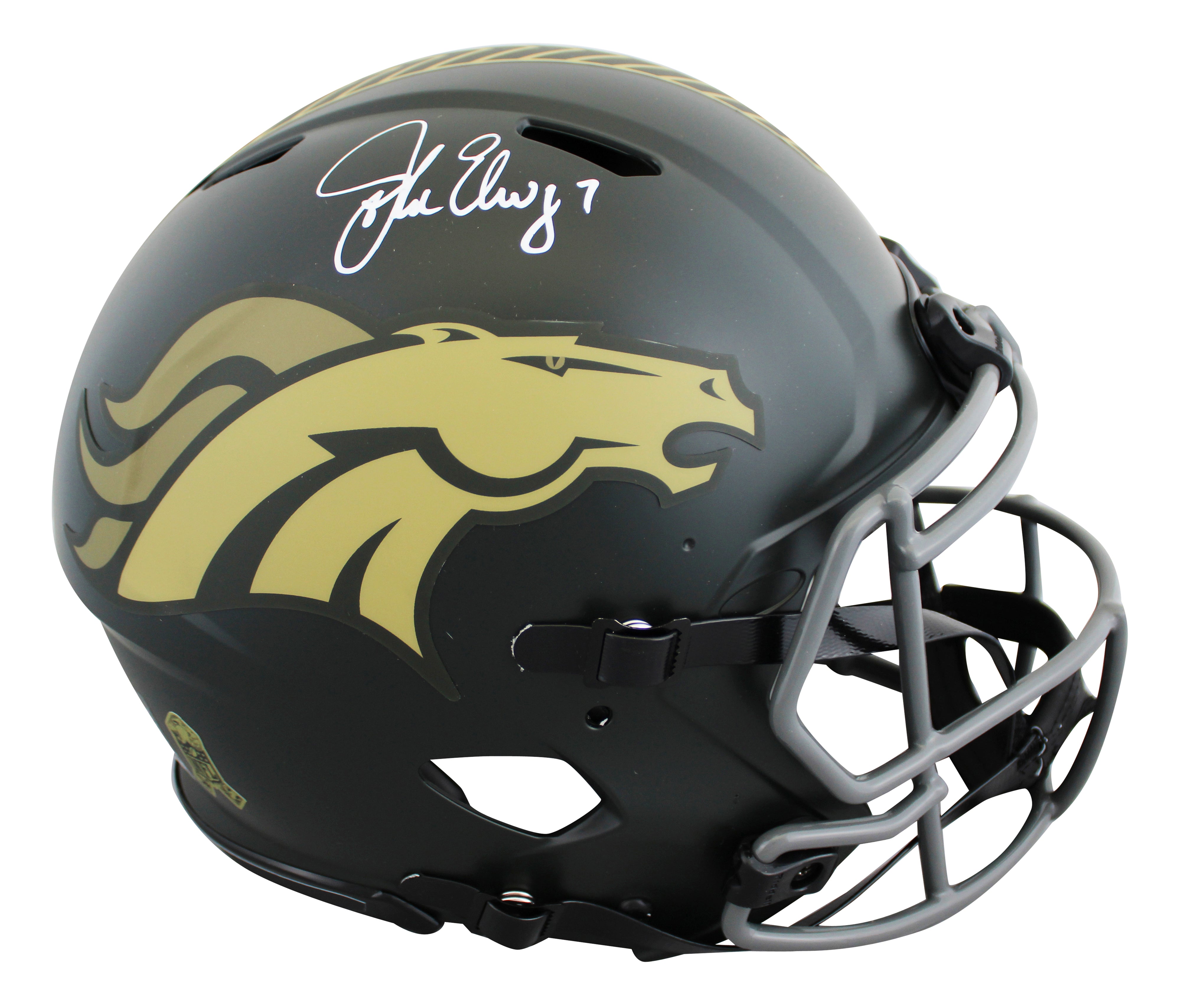 Broncos John Elway Signed STS IV Full Size Speed Proline Helmet W/ Case BAS Wit
