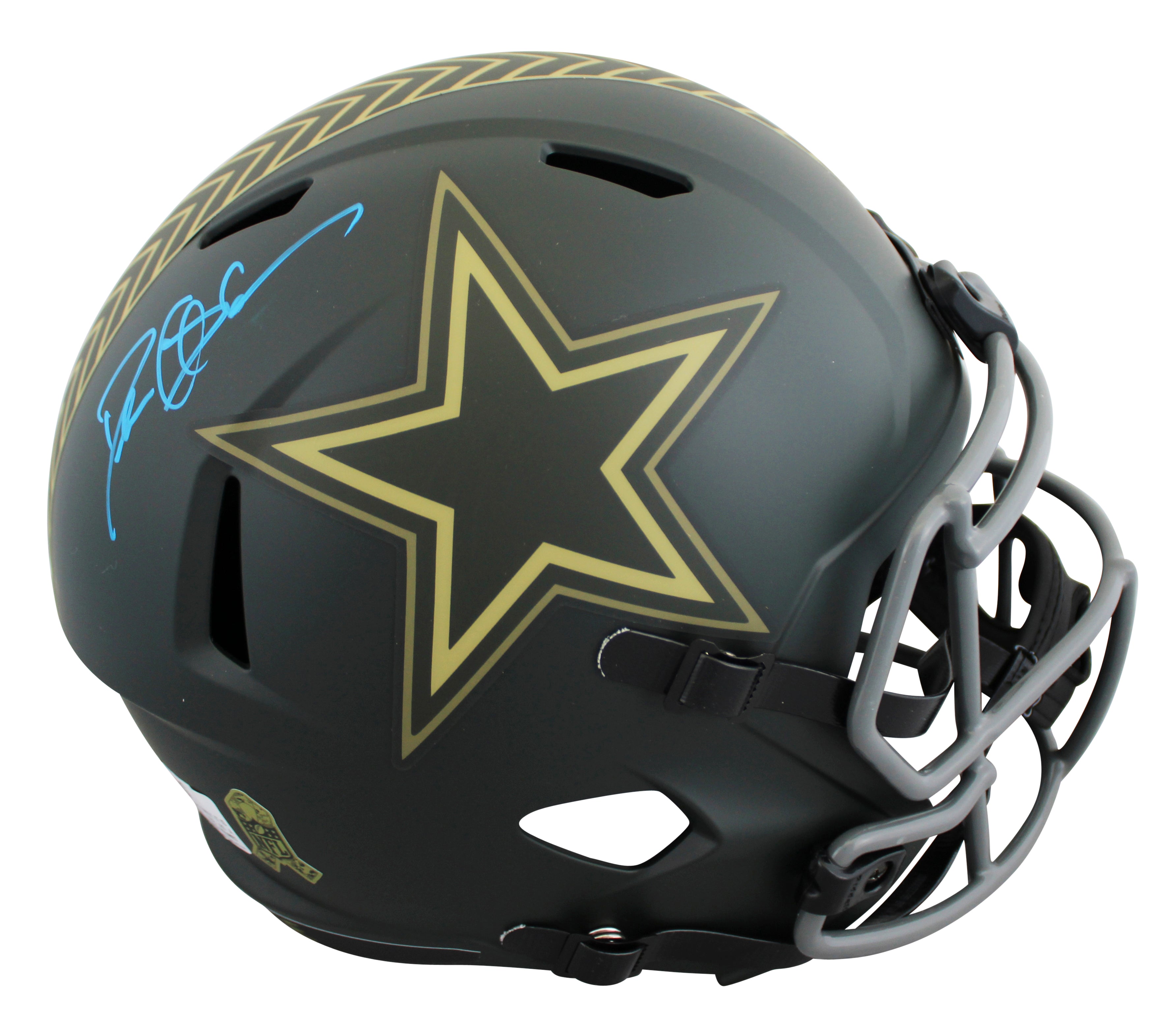 Cowboys Deion Sanders Signed STS IV Full Size Speed Rep Helmet W/ Case BAS Wit
