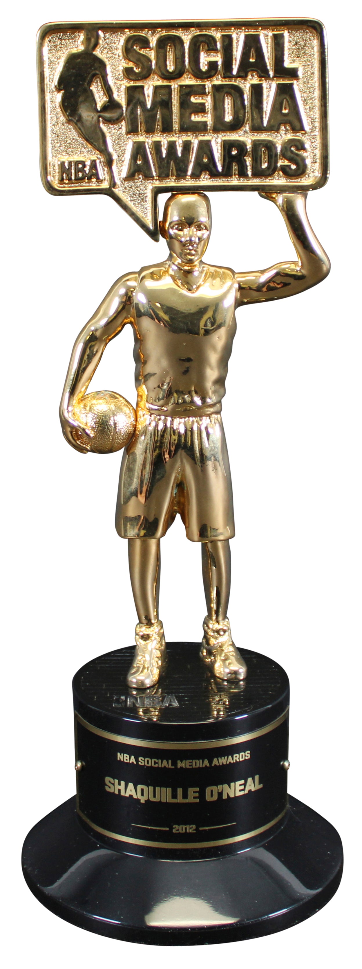 Shaquille O'Neal 12 Inch 2012 NBA Social Media Award Trophy Un-signed