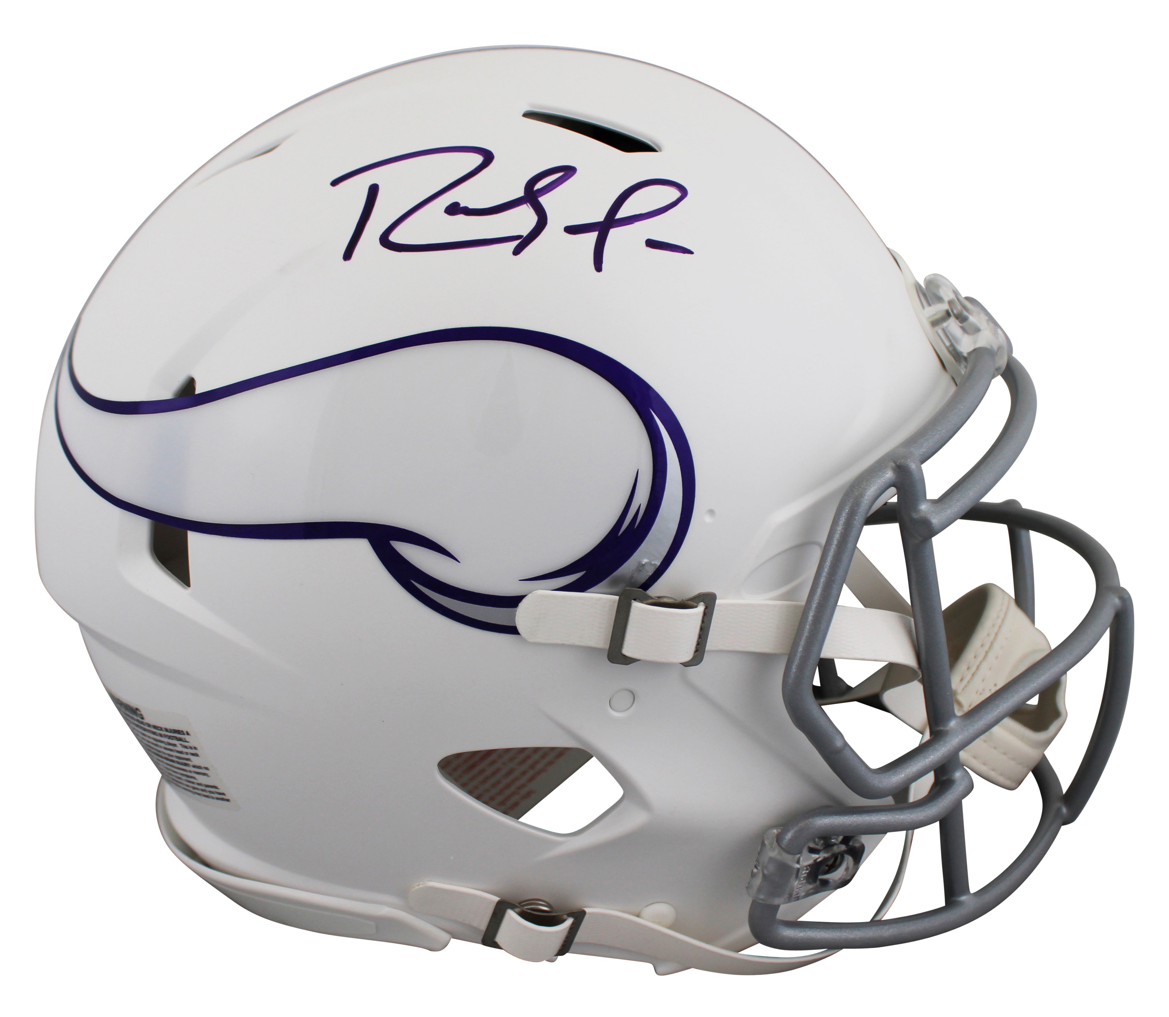 Vikings Randy Moss Signed 2024 On-Field Alt F/S Speed Proline Helmet W/ Case BAS