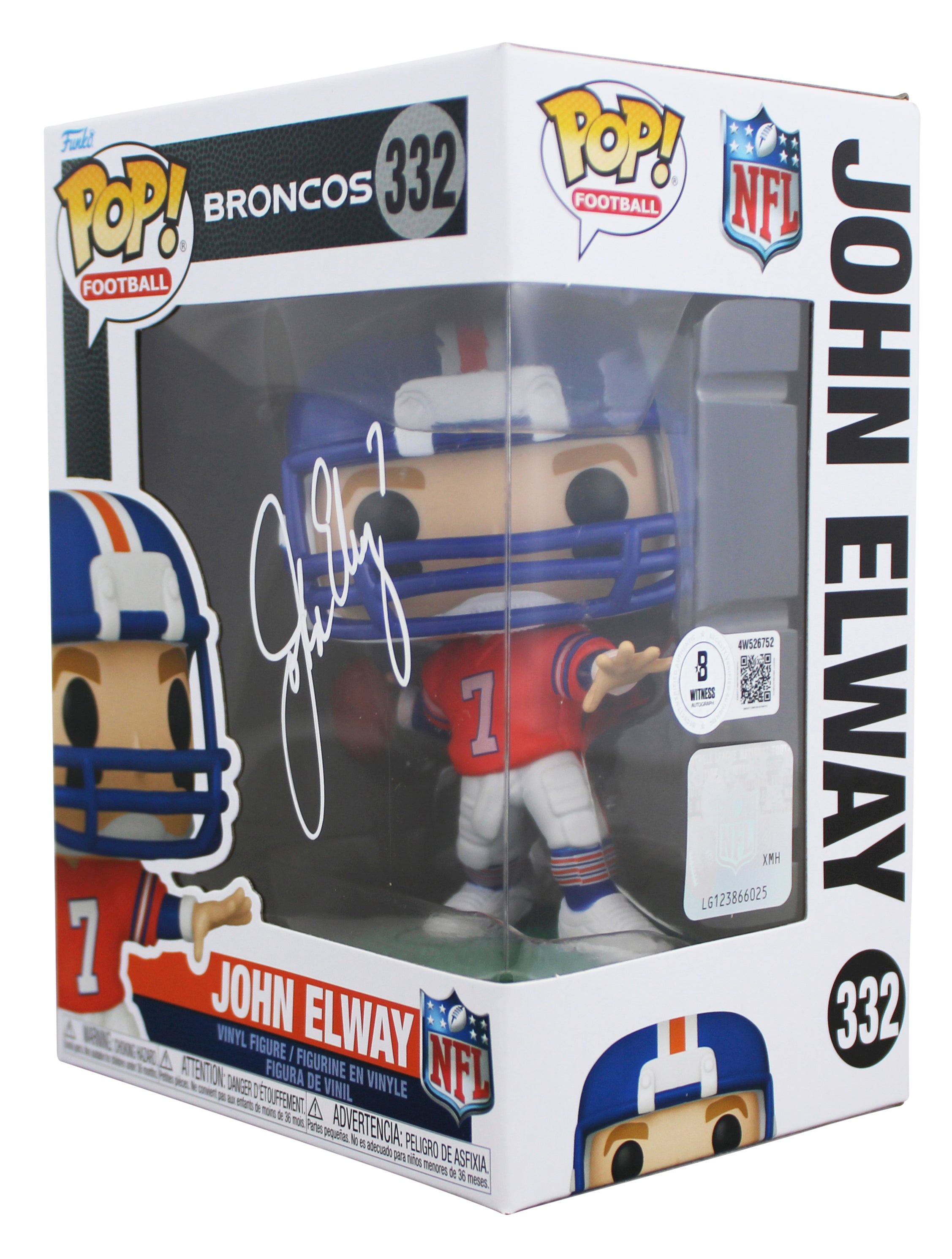 Broncos John Elway Authentic Signed #332 Funko Pop Vinyl Figure BAS Witnessed