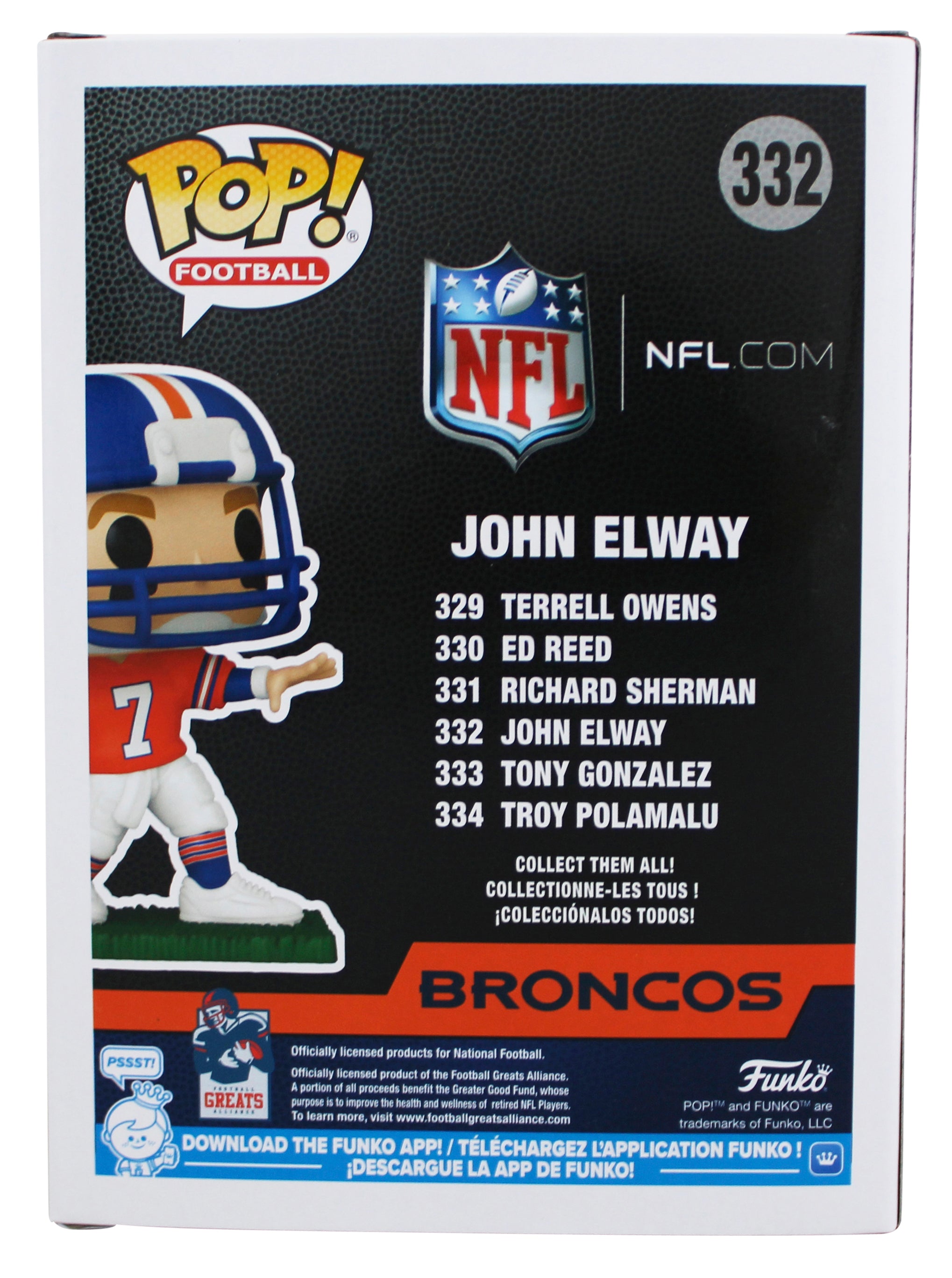 Broncos John Elway Authentic Signed #332 Funko Pop Vinyl Figure BAS Witnessed