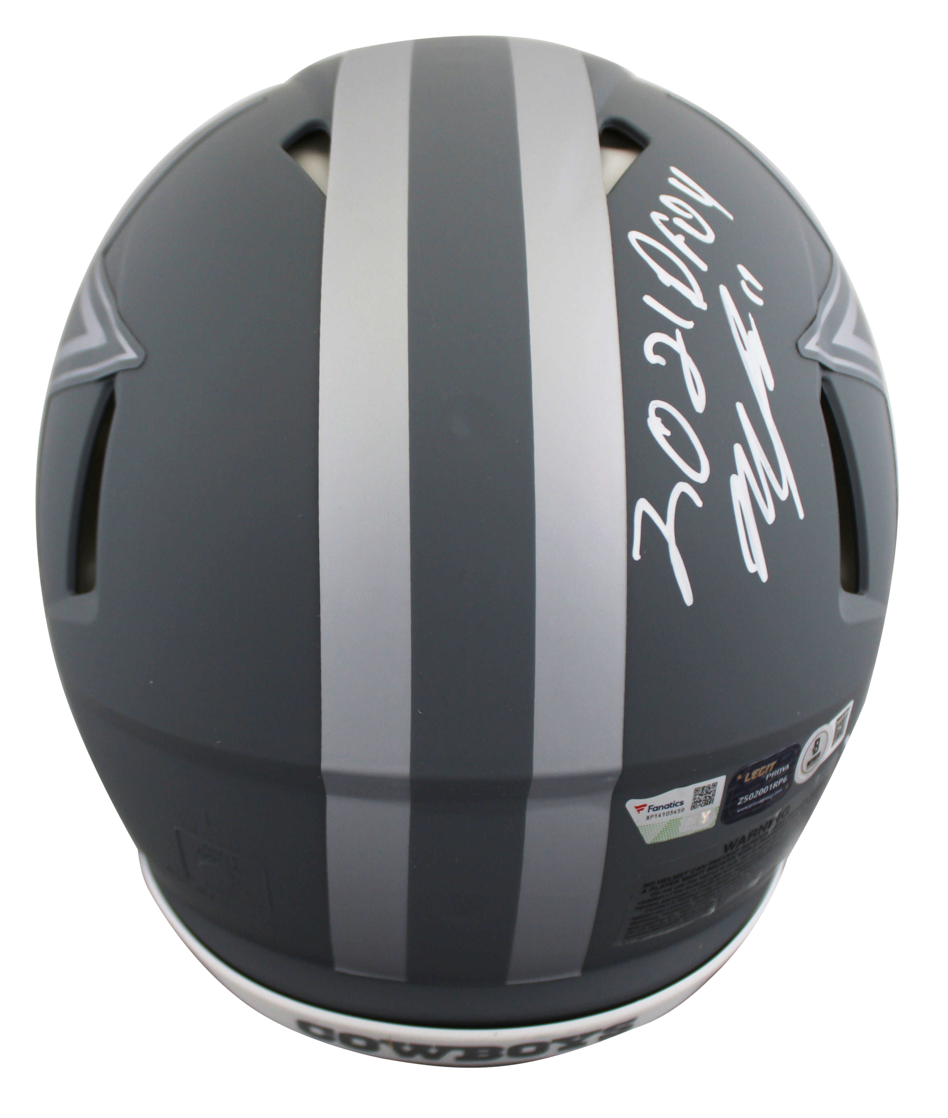 Prescott, Smith, Parsons +1 Signed Slate F/S Speed Proline Helmet W/ Case BAS W