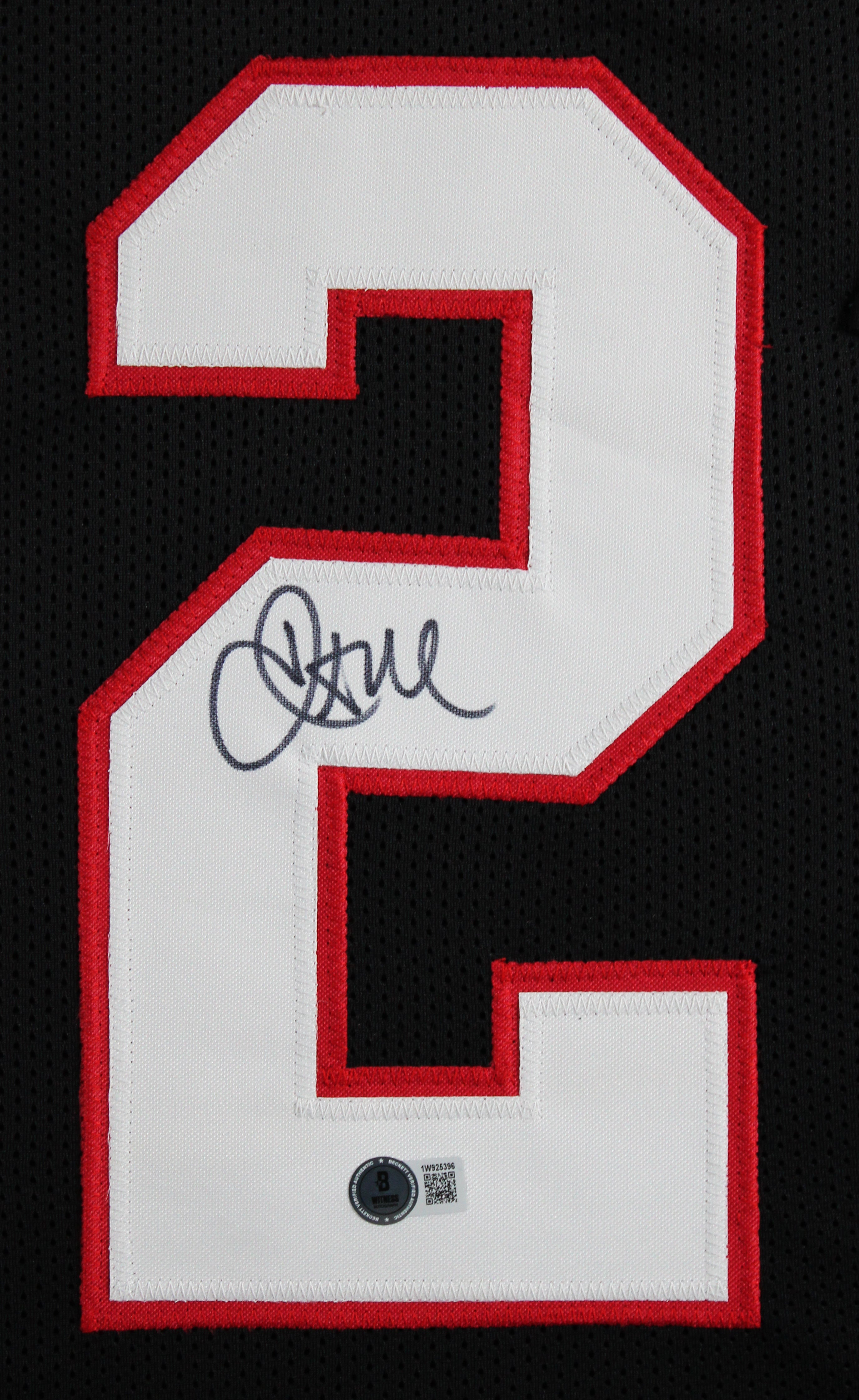 Jamal Anderson Authentic Signed Black Pro Style Framed Jersey BAS Witnessed