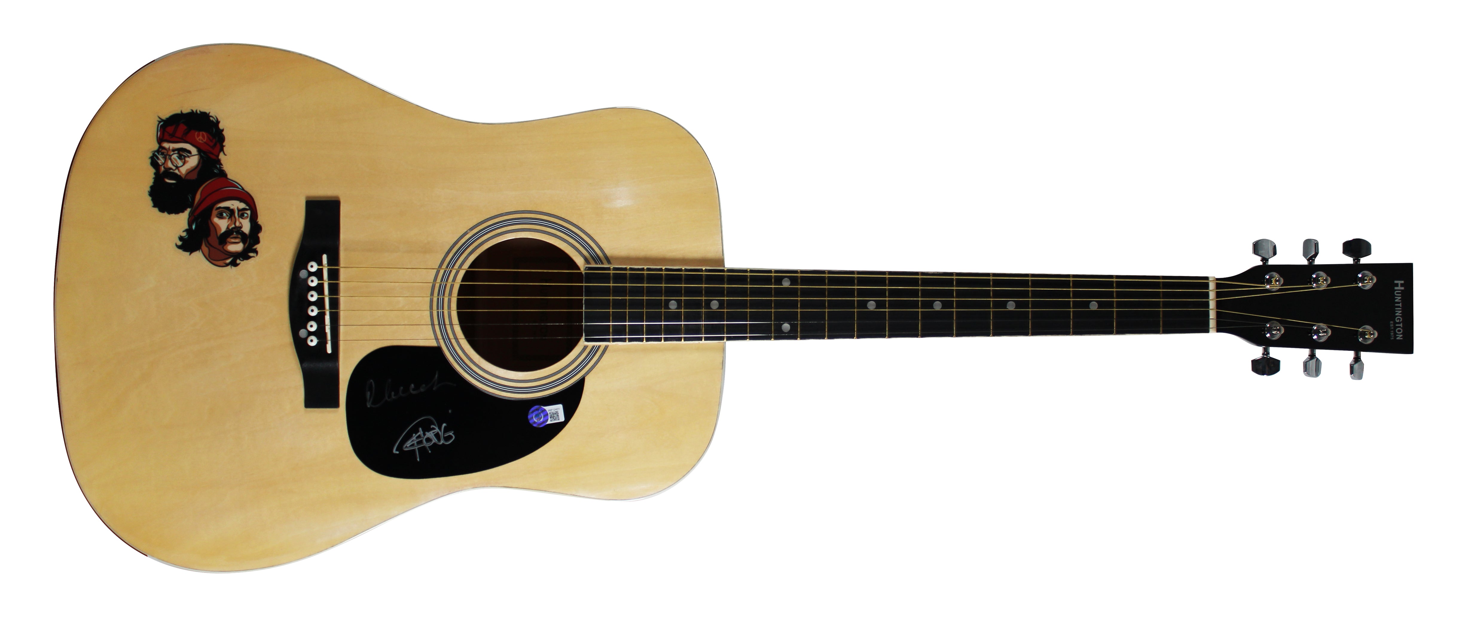 Cheech Marin & Tommy Chong Up in Smoke Signed Acoustic Guitar BAS Wit #WZ12431