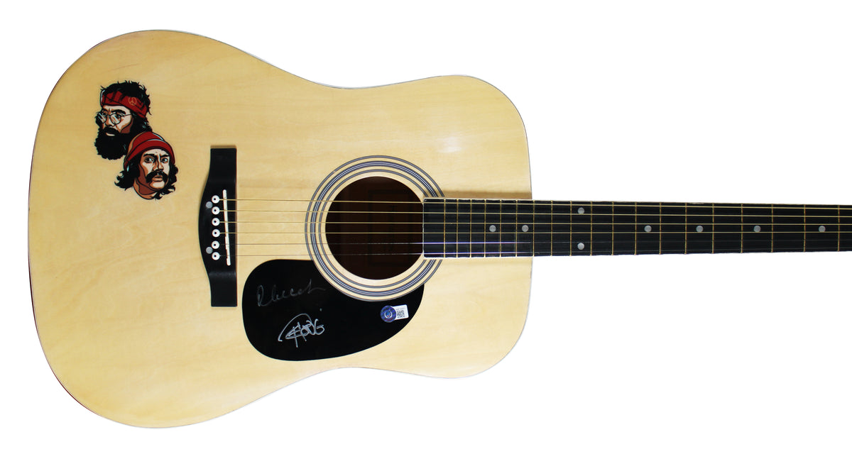 Cheech Marin & Tommy Chong Up in Smoke Signed Acoustic Guitar BAS Wit #WZ12431