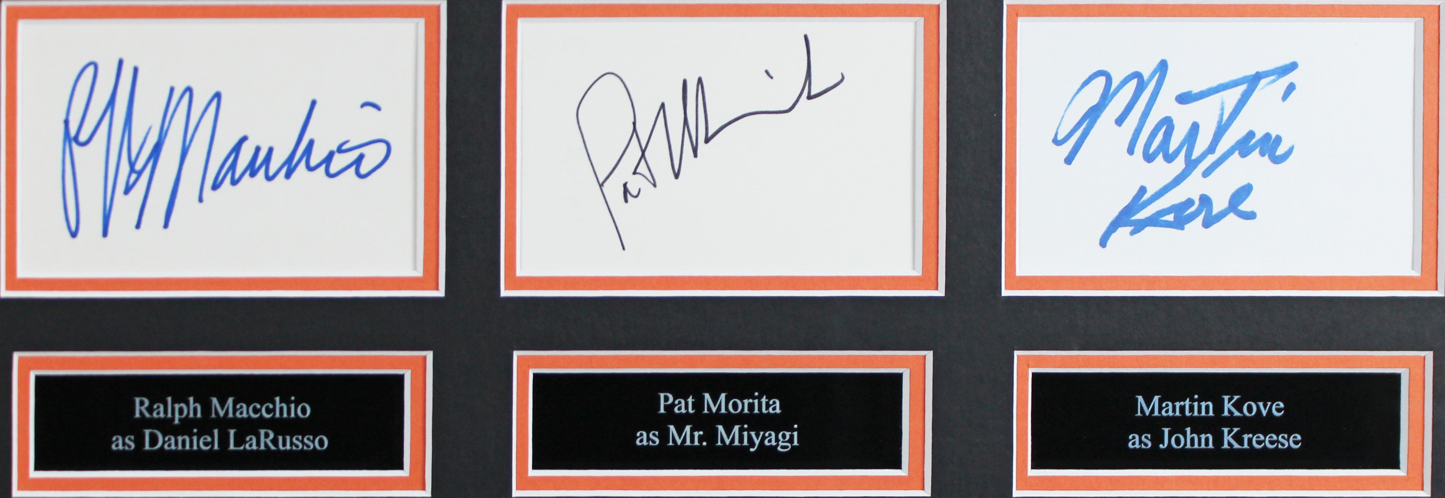 The Karate Kid (5) Morita, Macchio, Zabka, Shue & Kove Signed Framed Display BAS