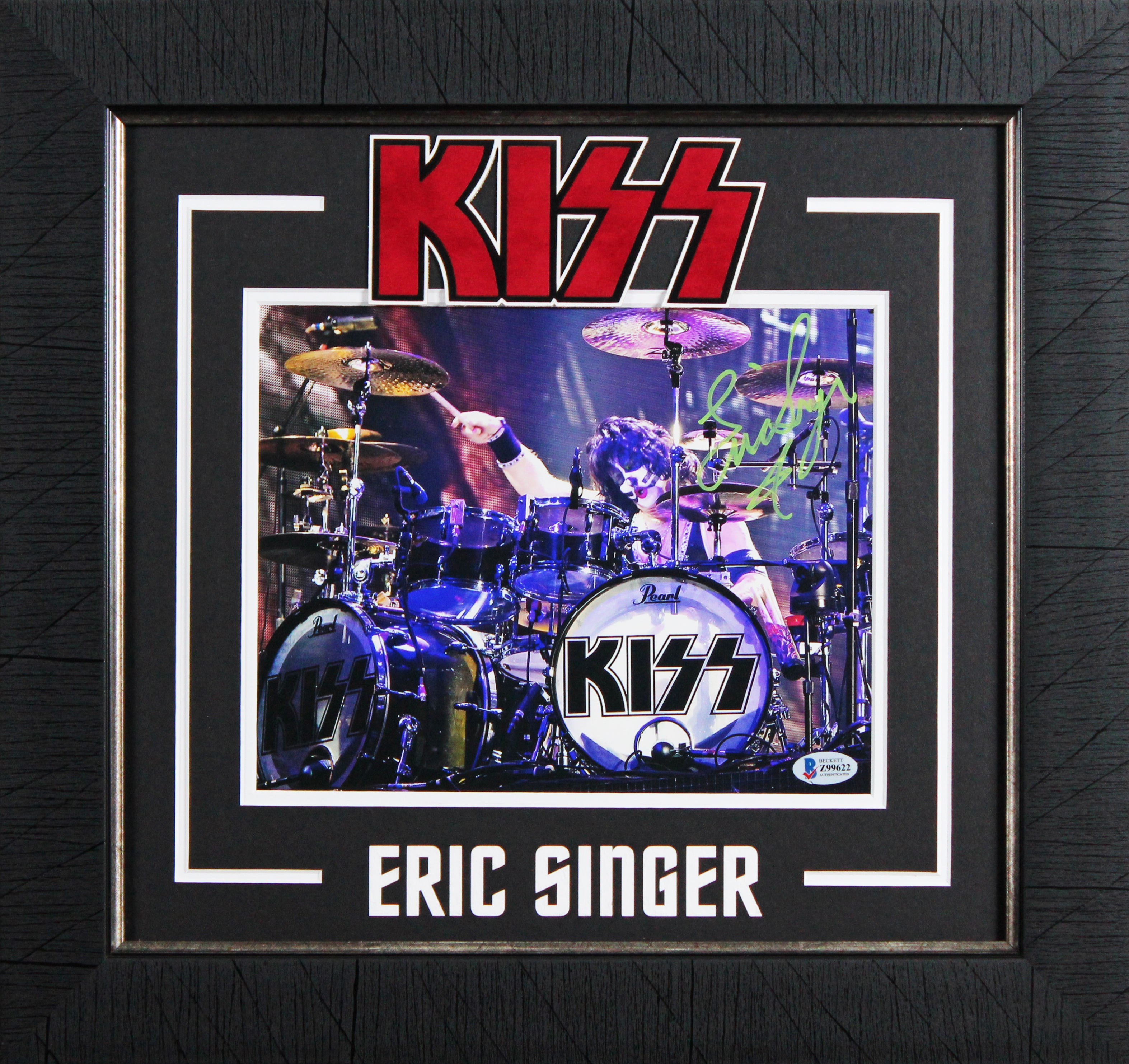 Eric Singer KISS Authentic Signed 8x10 Framed Photo Autographed BAS #Z99622