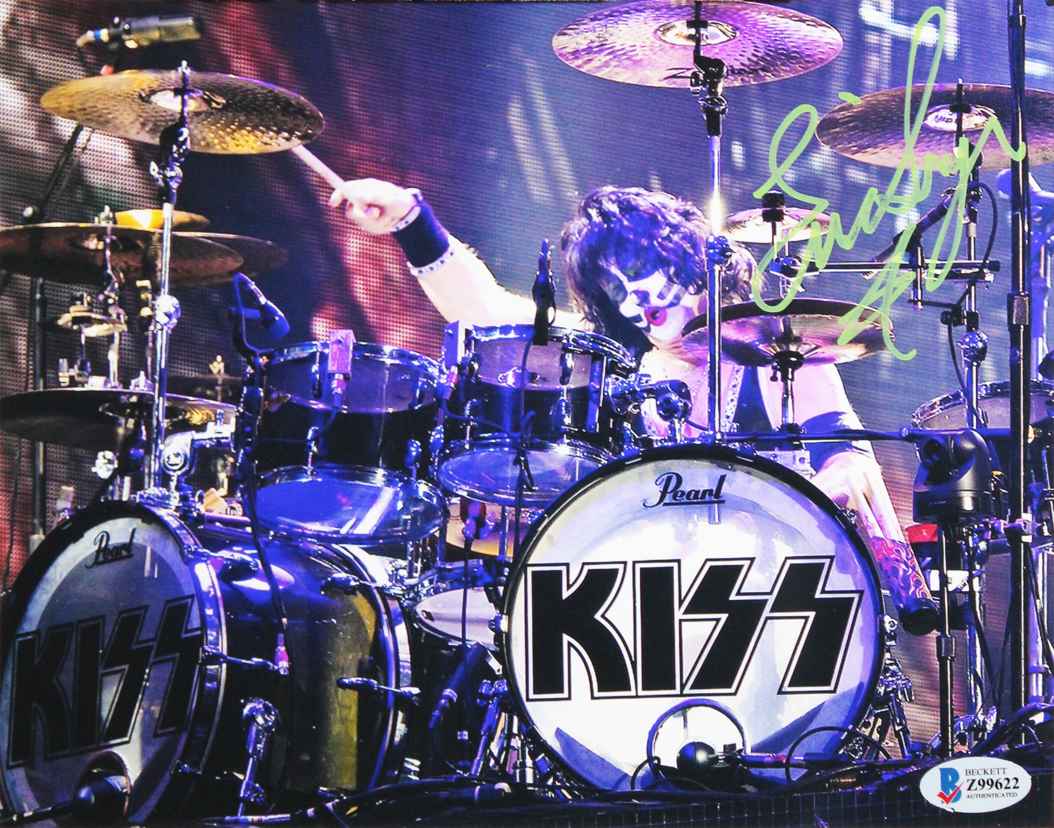 Eric Singer KISS Authentic Signed 8x10 Framed Photo Autographed BAS #Z99622