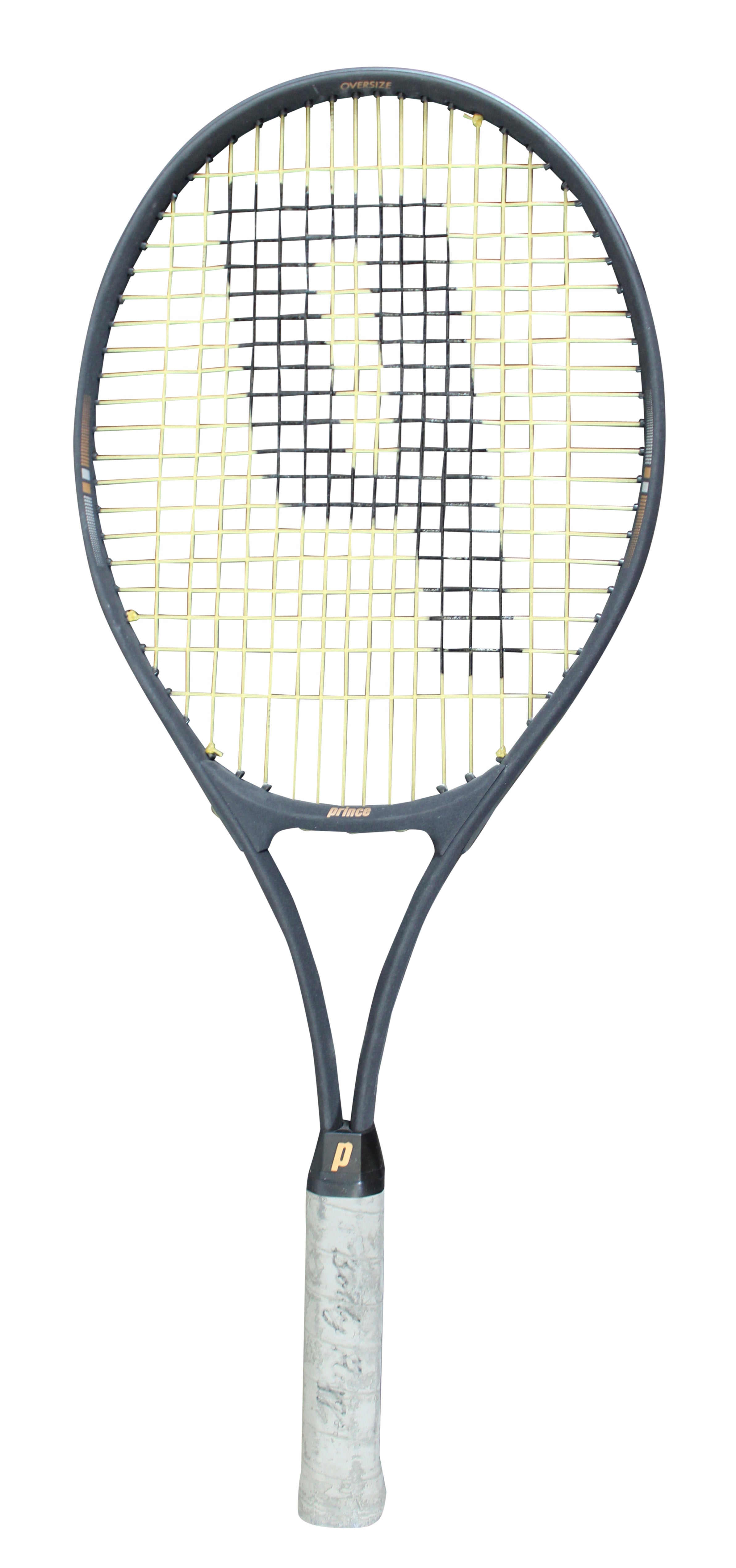 Bobby Riggs 2x Signed Match Used Penn Prince Pro Oversize Racket & Cover BAS