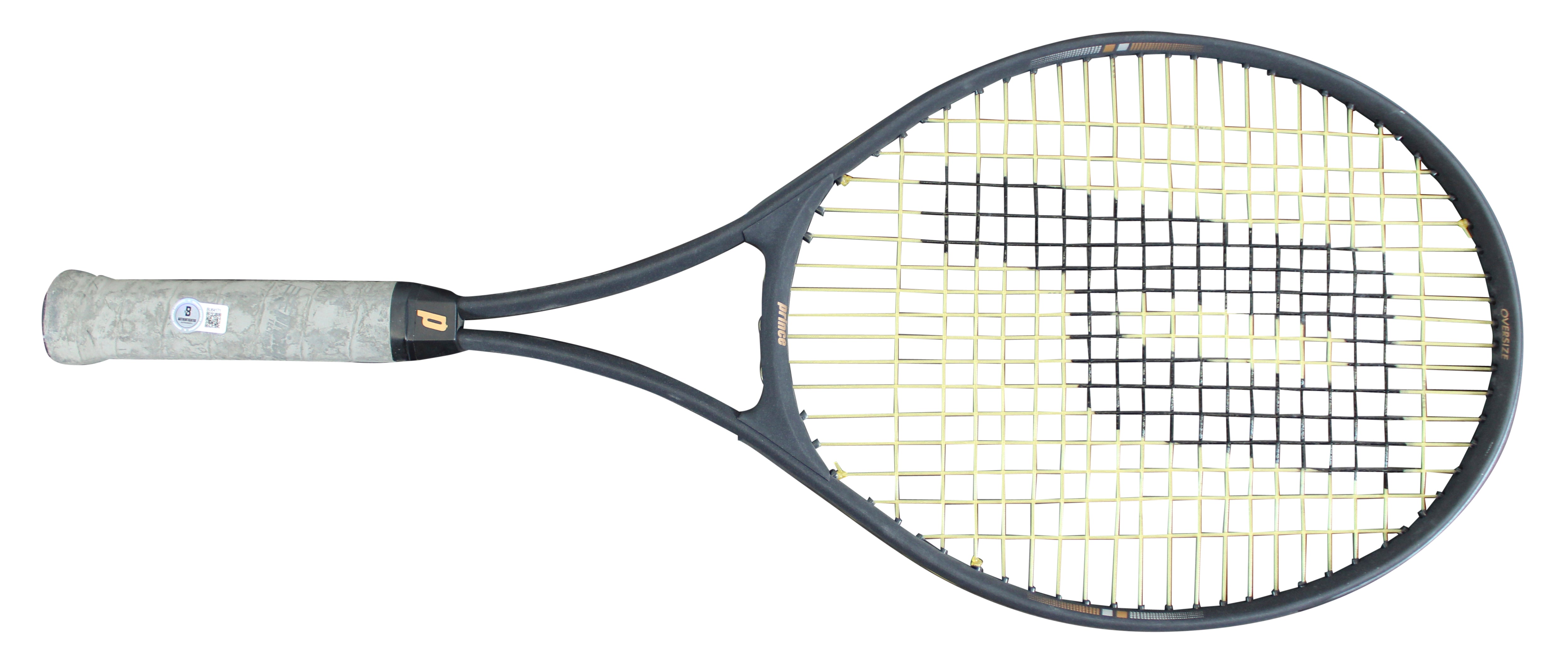 Bobby Riggs 2x Signed Match Used Penn Prince Pro Oversize Racket & Cover BAS